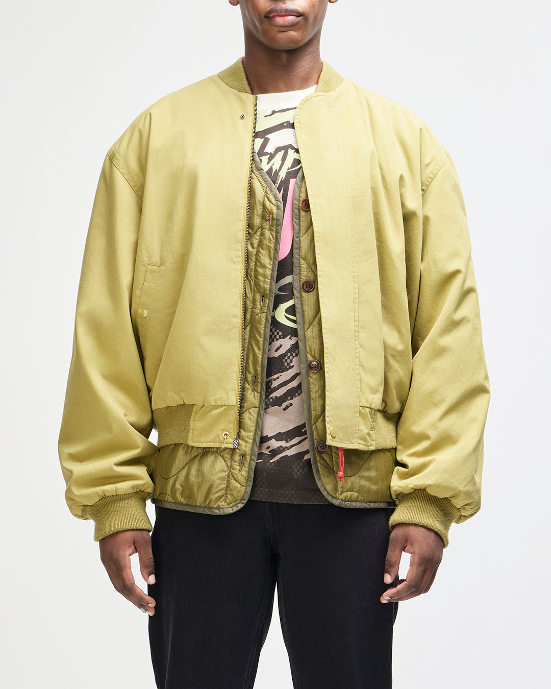 PENDULA REVERSIBLE JACKET WILLOW GREEN / BLANKET RED