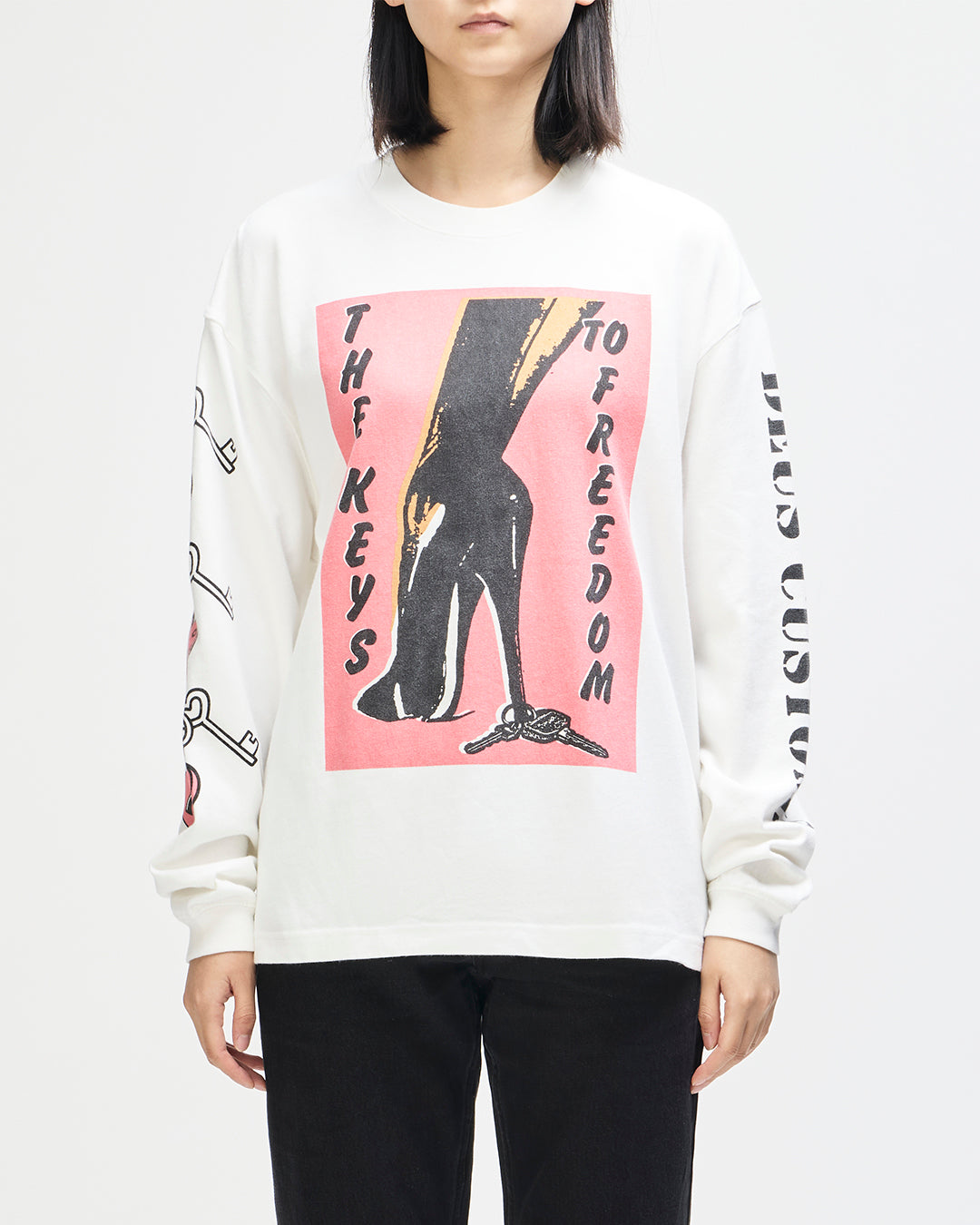 LOCKET OS LS TEE VINTAGE WHITE