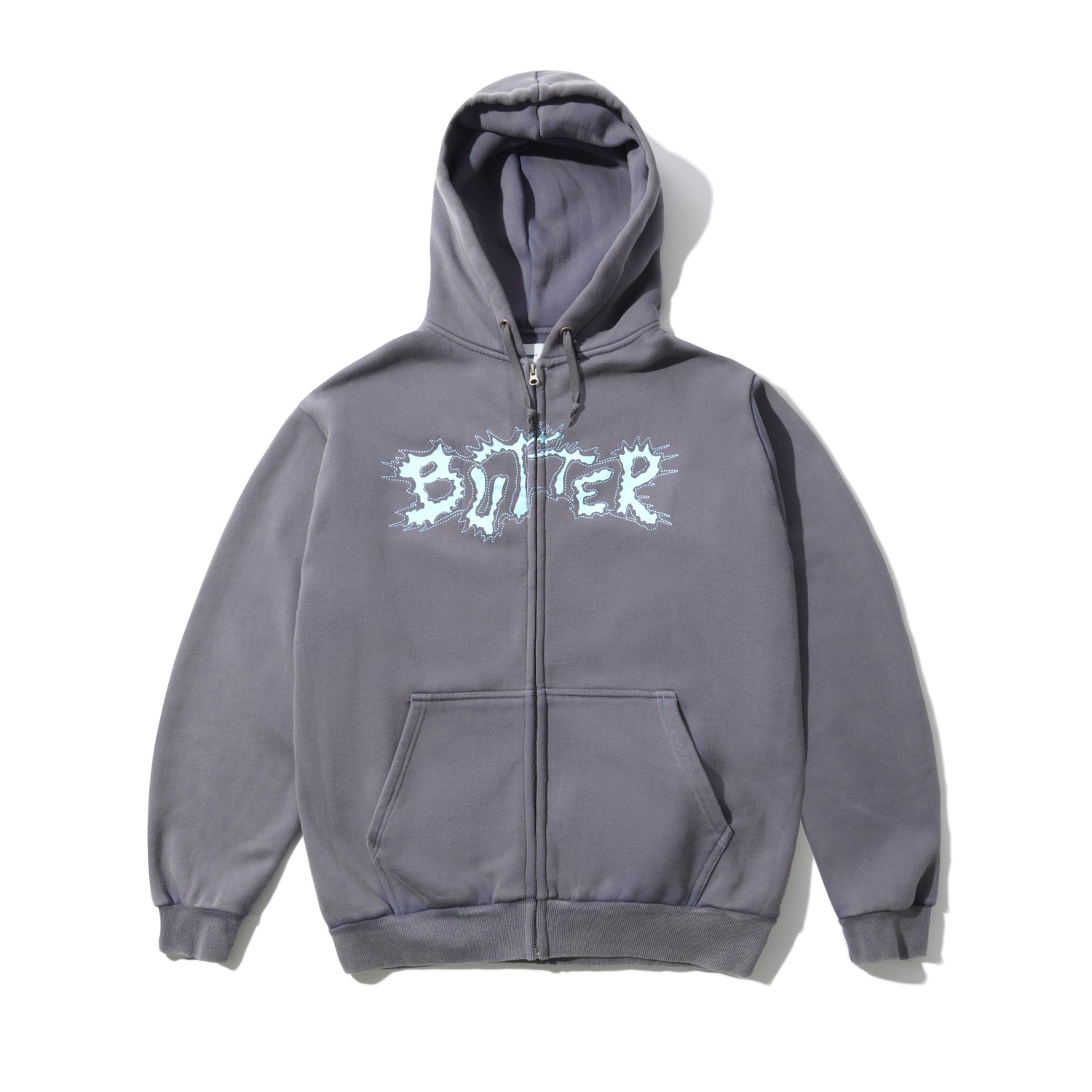 ERUPTION ZIP-THRU HOOD DENIM