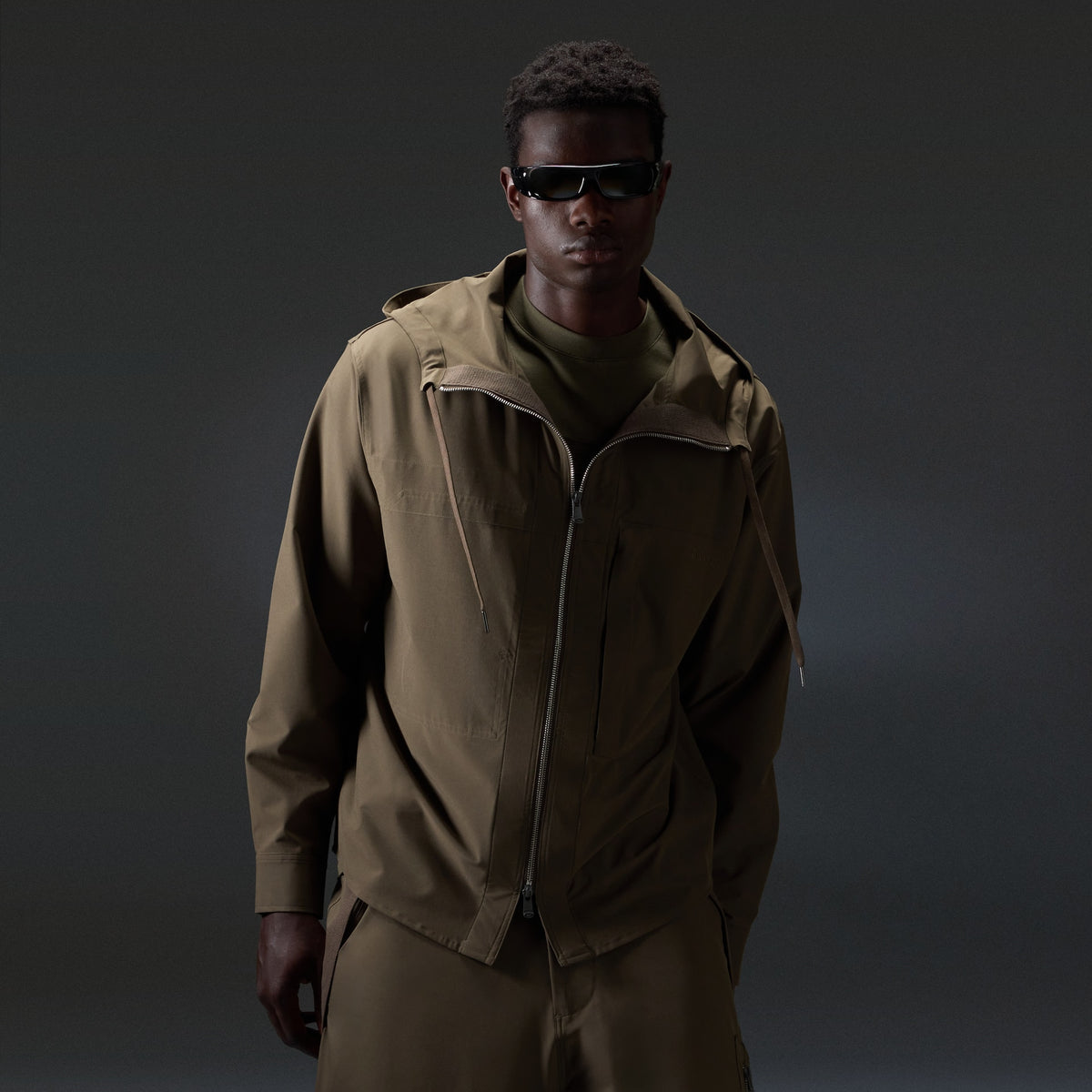 RESERVE STRATO HOODED OVERSHIRT DEEP OLIVE