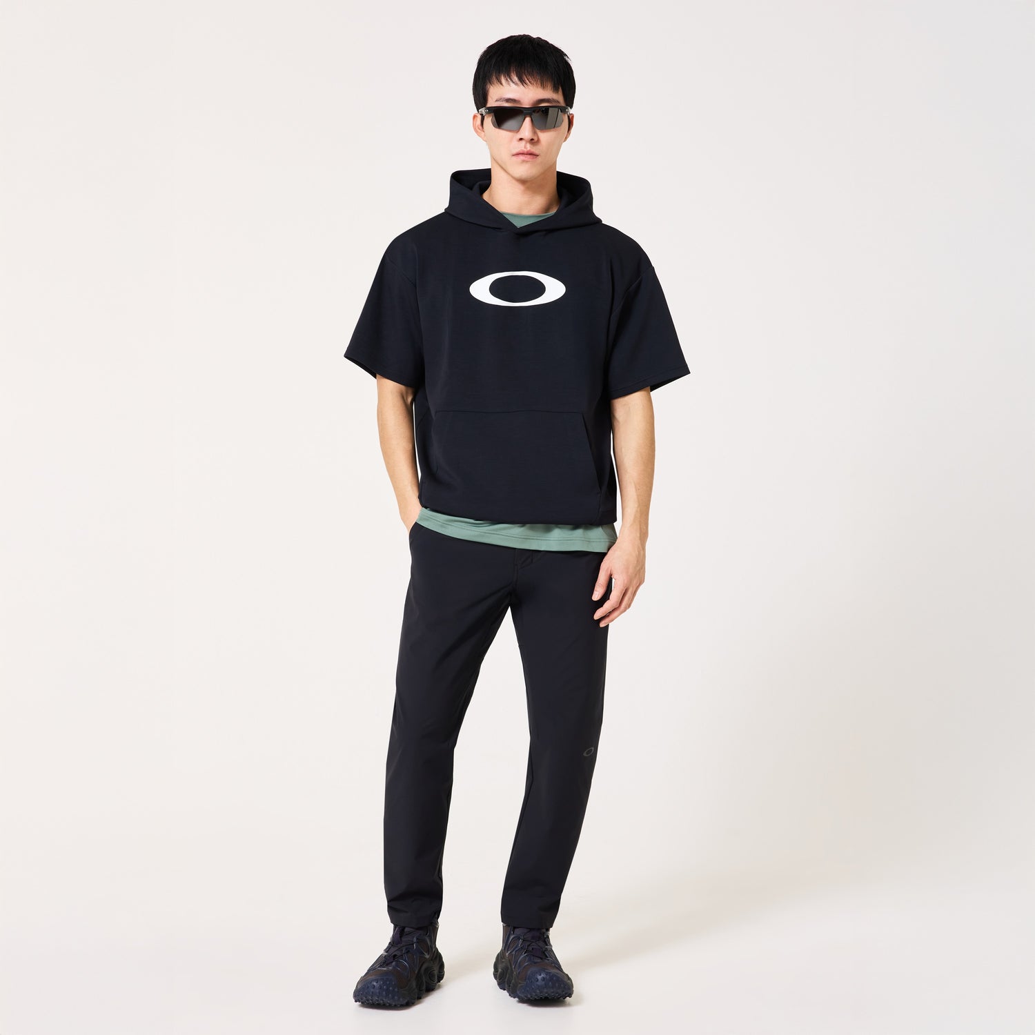 ENHANCE QD FLEECE S/S HOODY 5.0 PITCH BLACK