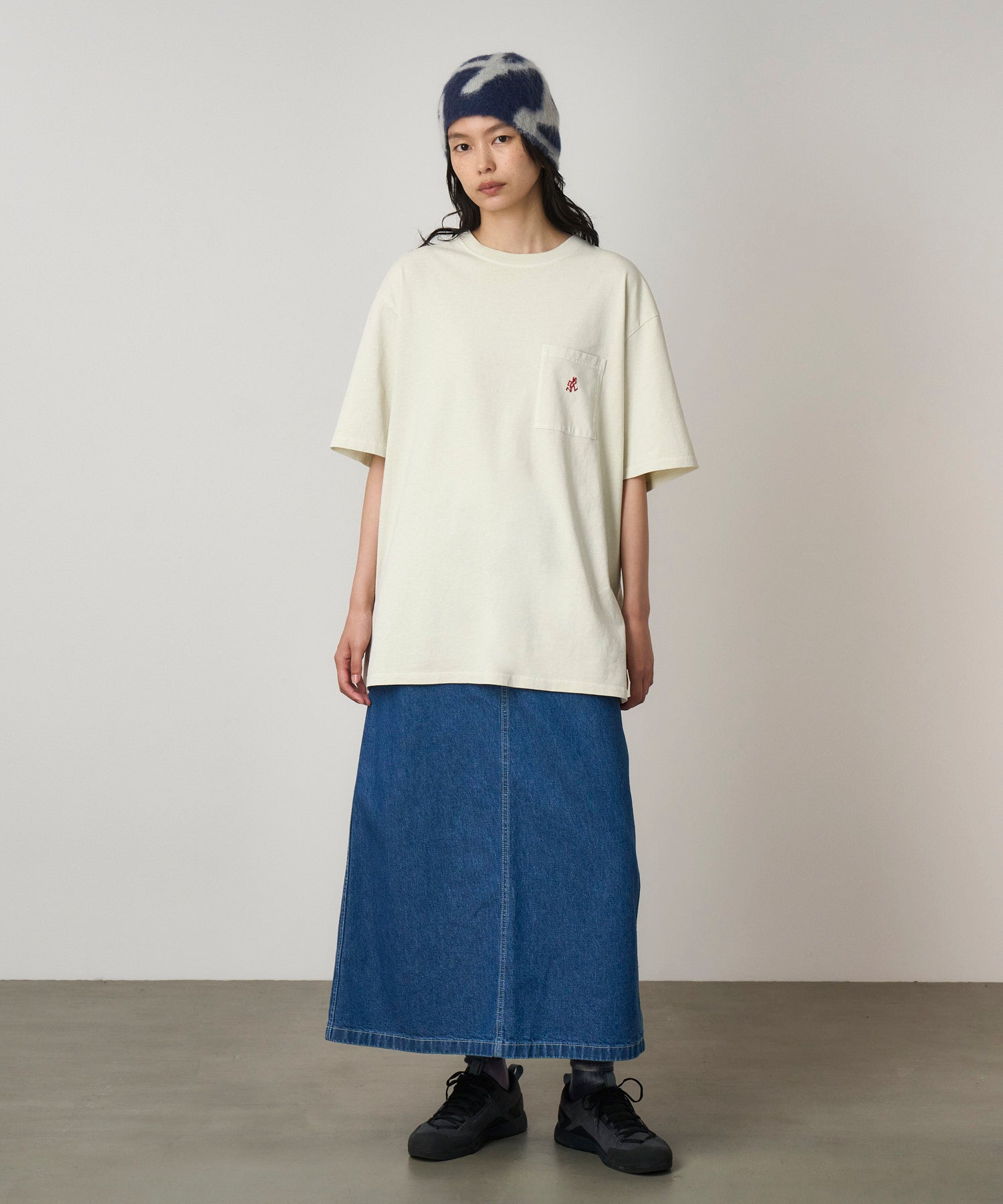 ONE POINT TEE PIGMENT DYED NATURAL PIGMENT