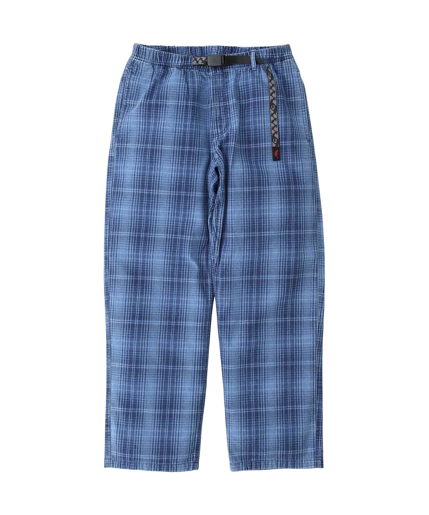 O.G. DENIM PLAID PANT INDIGO CHECKERED PLAID