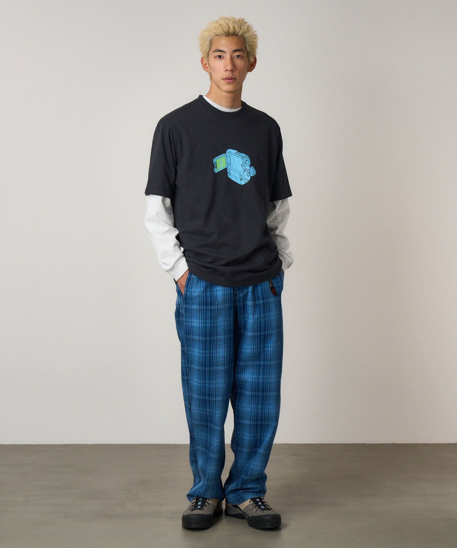 O.G. DENIM PLAID PANT INDIGO CHECKERED PLAID