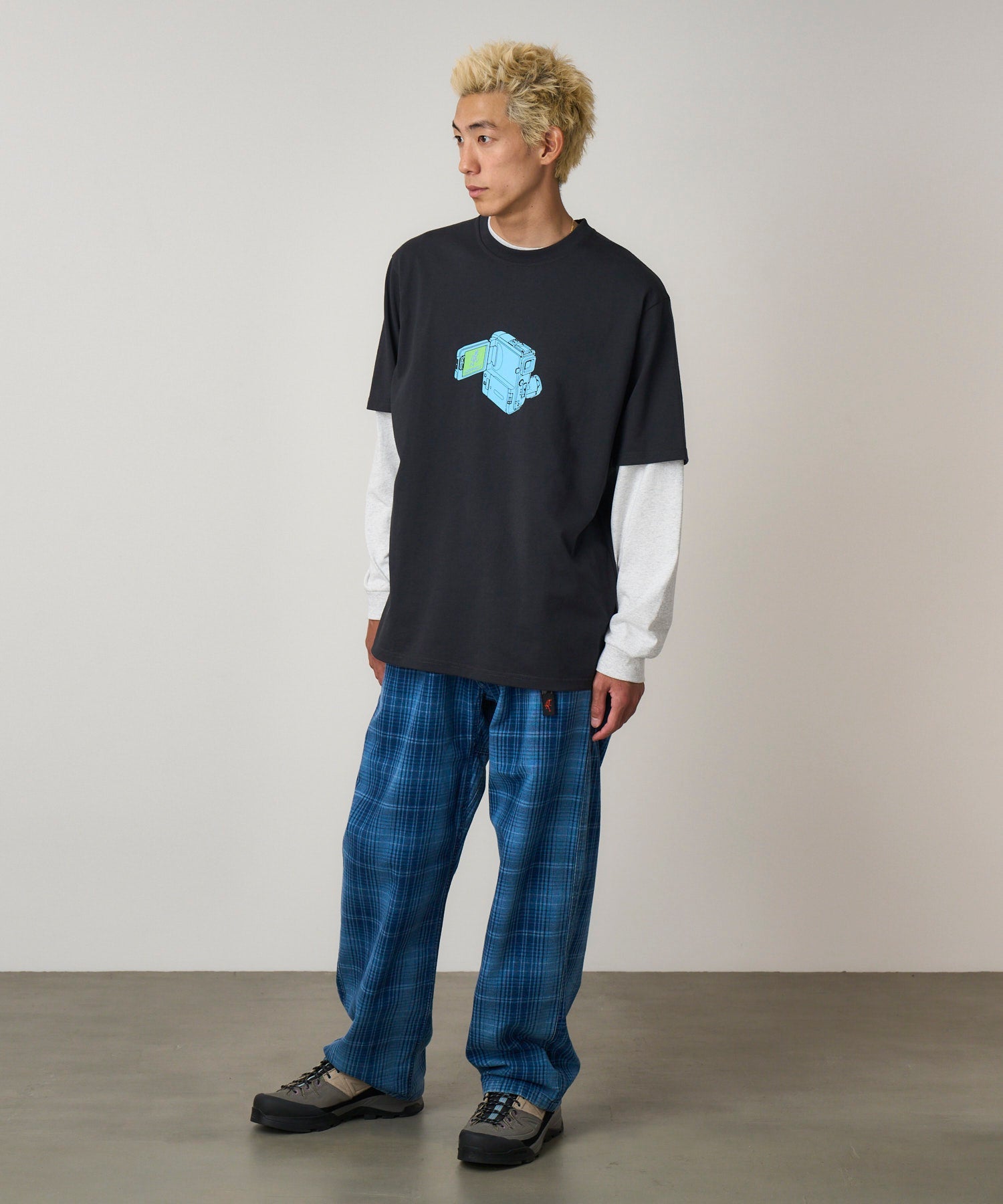 O.G. DENIM PLAID PANT INDIGO CHECKERED PLAID