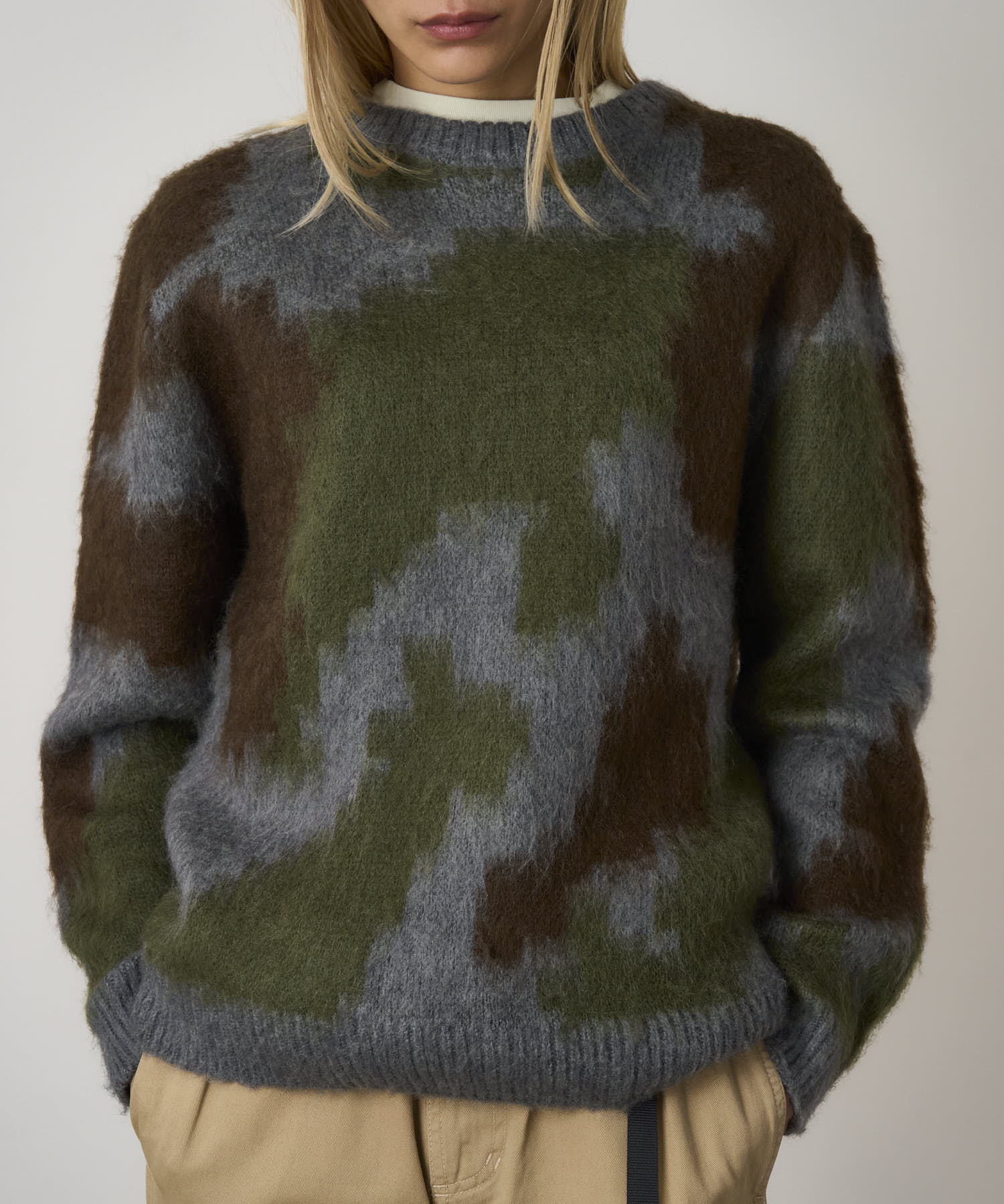 MOHAIR SWEATER JUNGLE DIGI CAMO