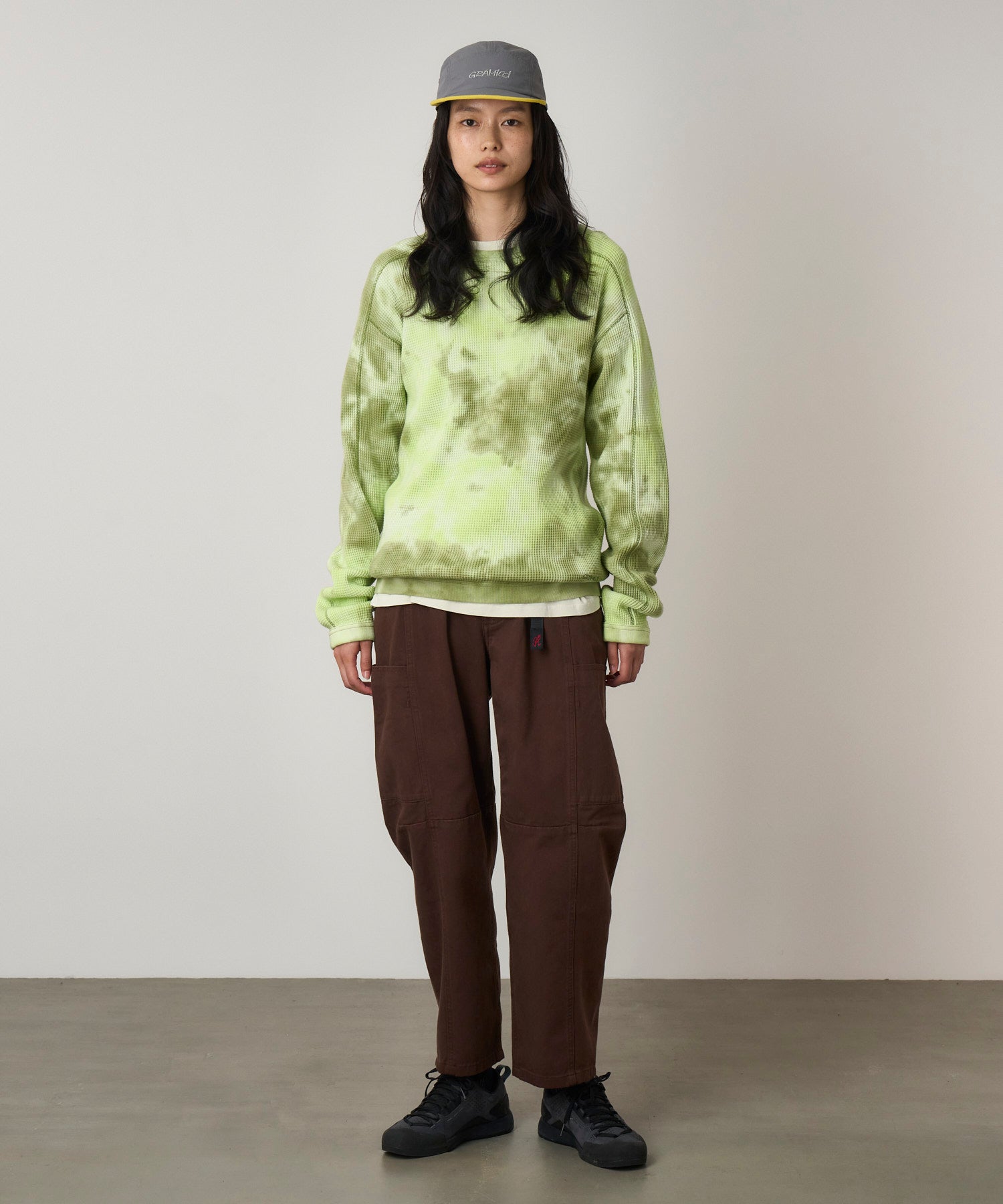 WAFFLE CREW JADE TIE-DYE