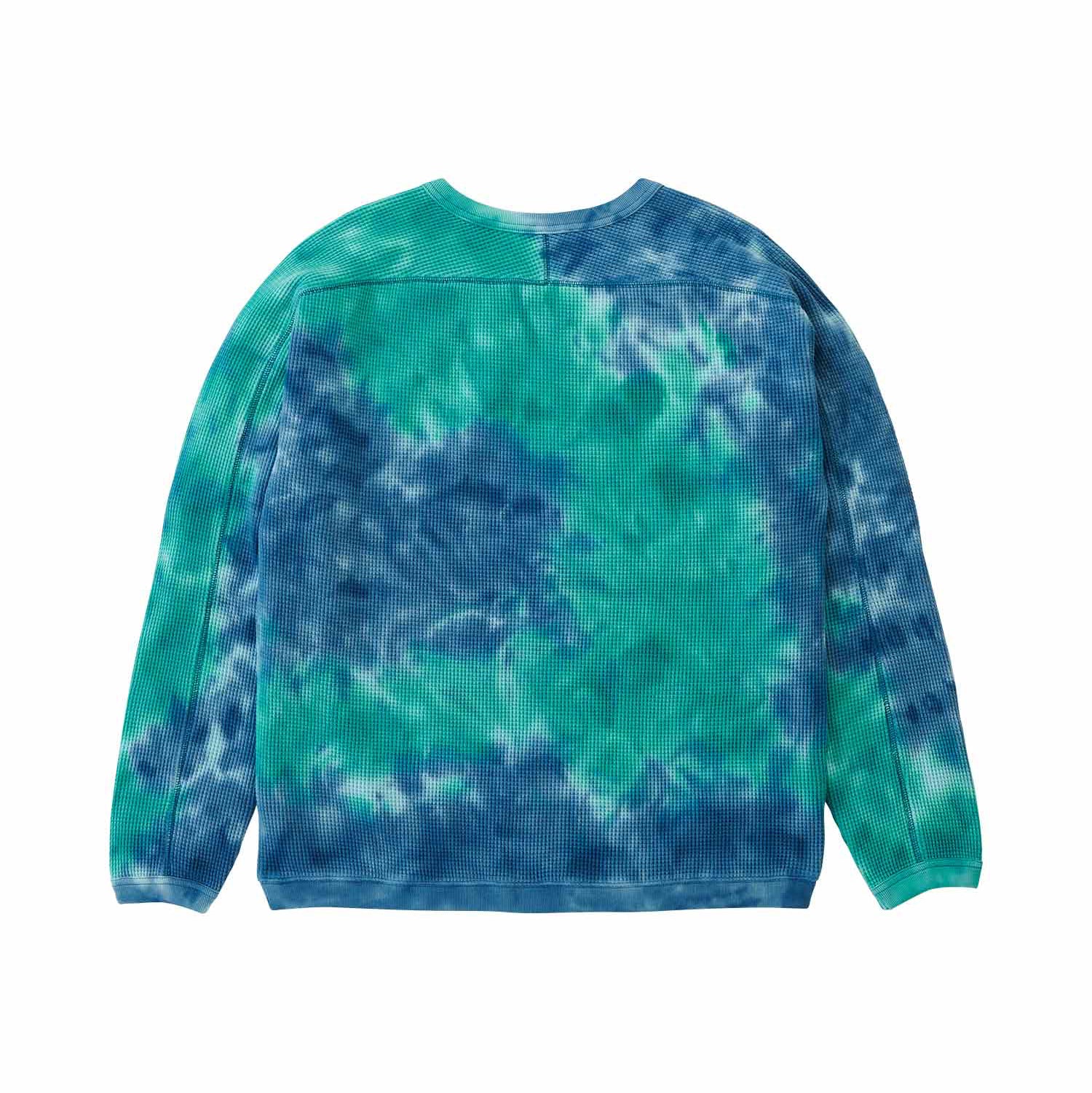 WAFFLE CREW TURQUOISE TIE-DYE