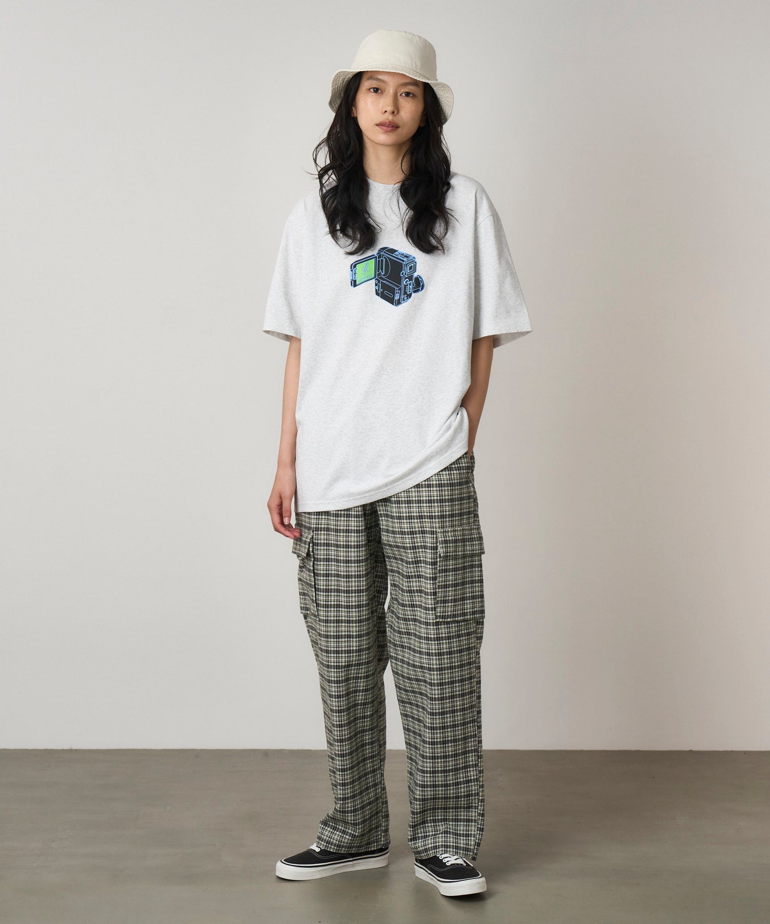 CAMCORDER TEE HEATHER ASH