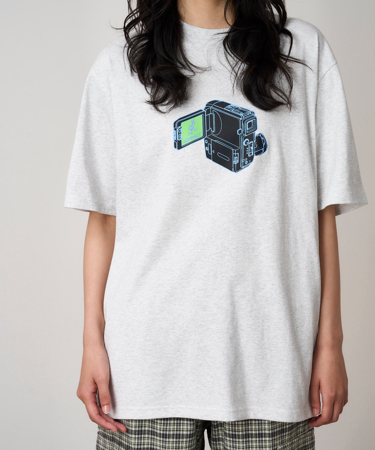CAMCORDER TEE HEATHER ASH