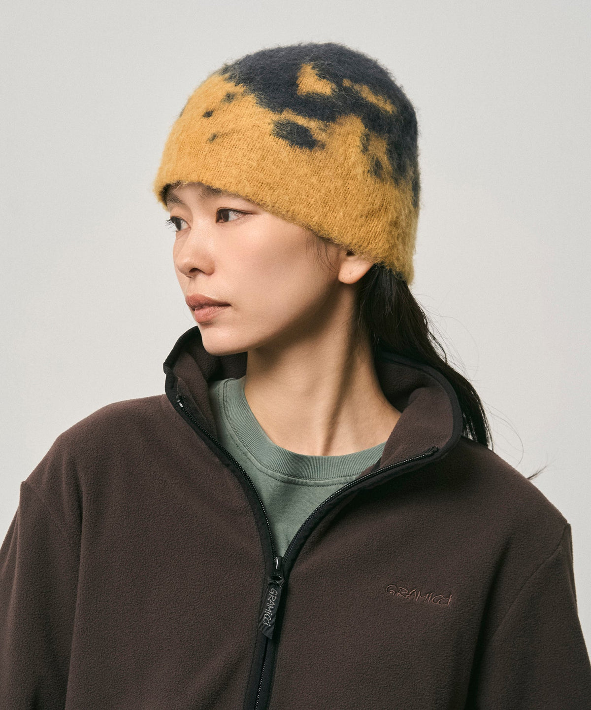 MOHAIR SPLATTER BEANIE SAFRON SPLATTER