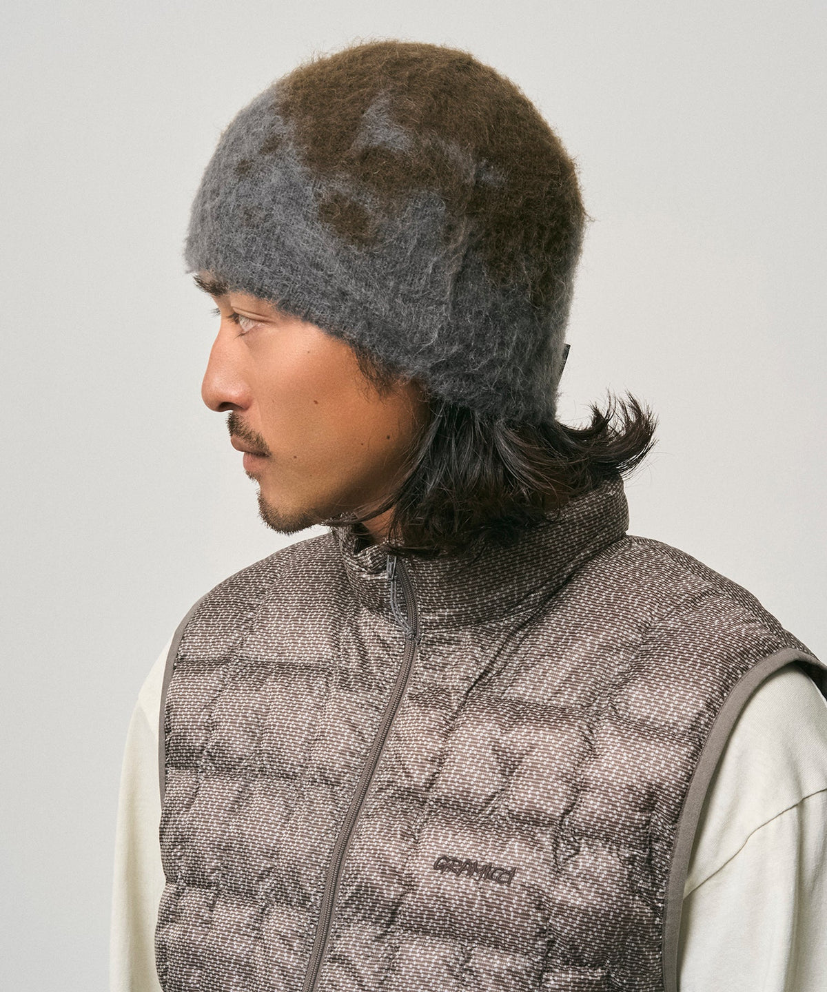MOHAIR SPLATTER BEANIE SLATE SPLATTER