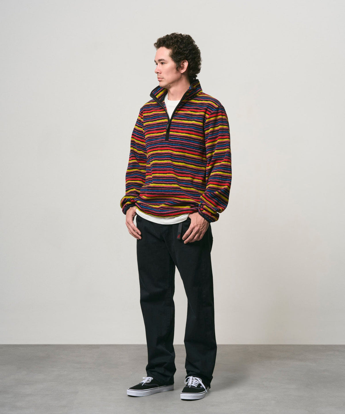 THERMAL FLEECE PULLOVER STRIPE