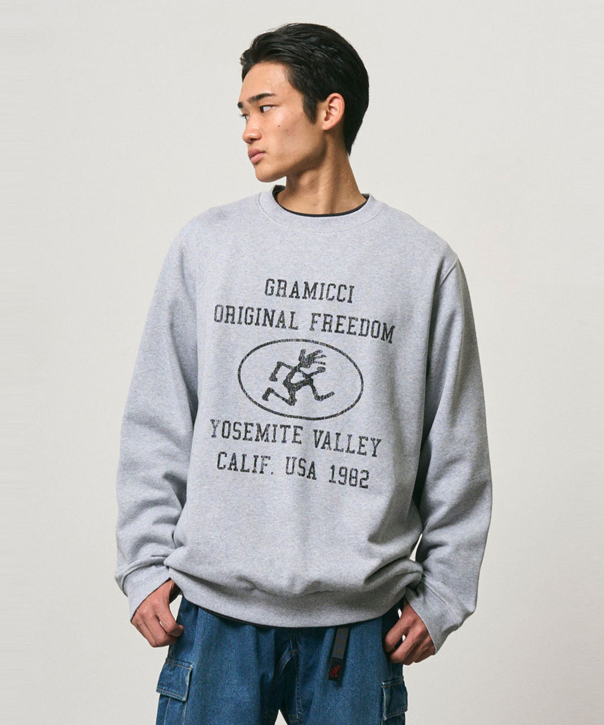 YOSEMITE VALLEY SWEATSHIRT GREY HEATHER
