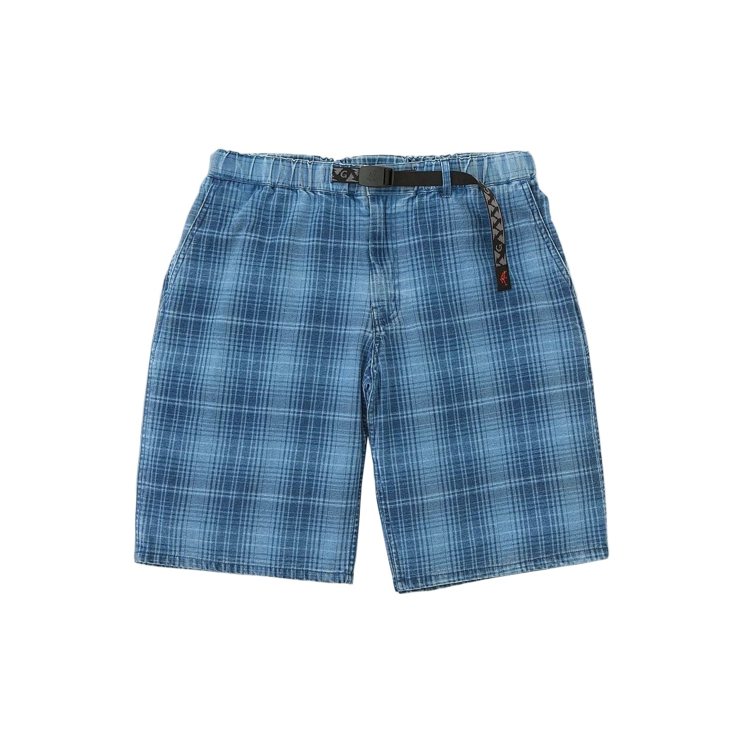 LAGOON SHORT DENIM PLAID INDIGO CHECKERED PLAID