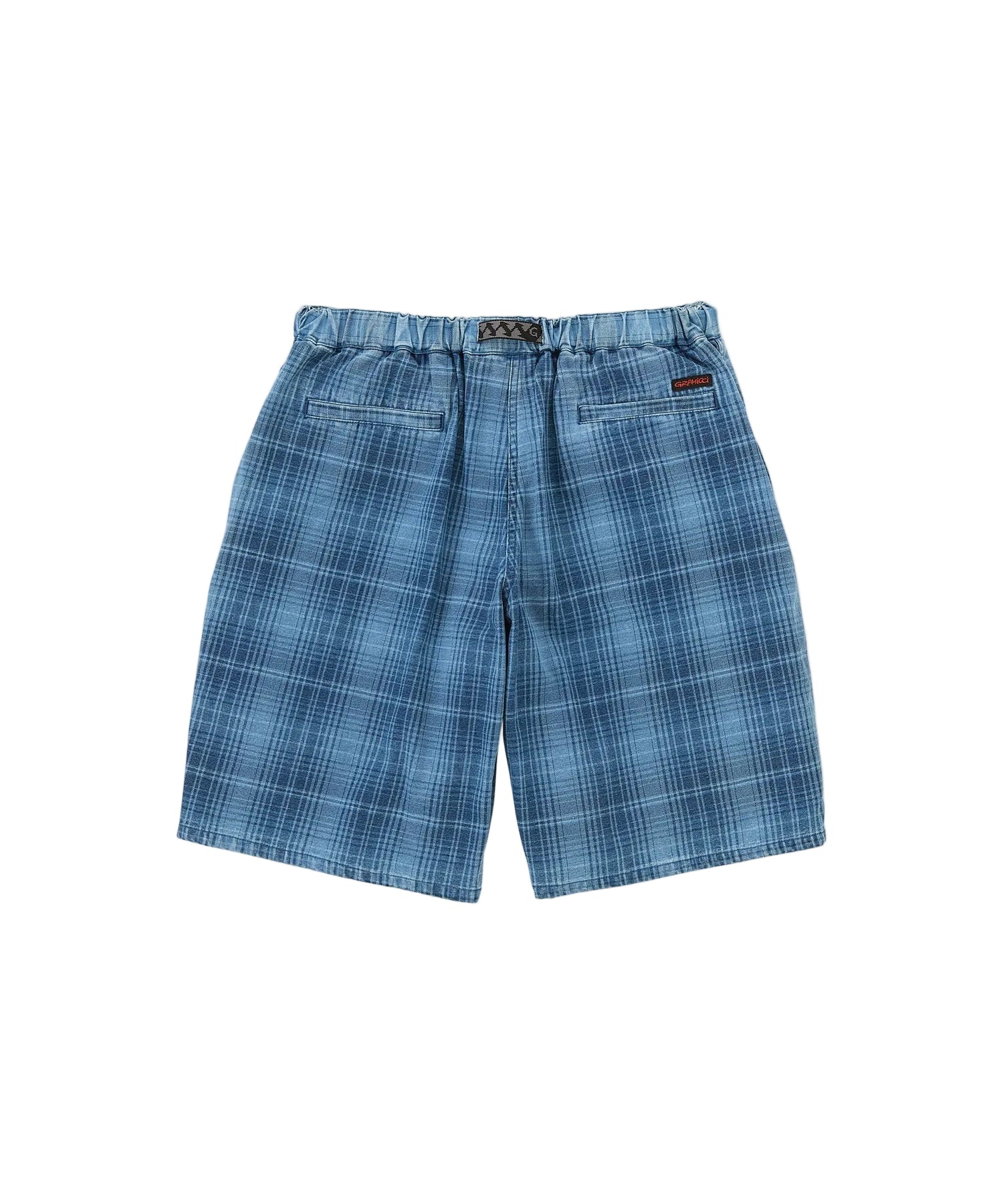 LAGOON SHORT DENIM PLAID INDIGO CHECKERED PLAID