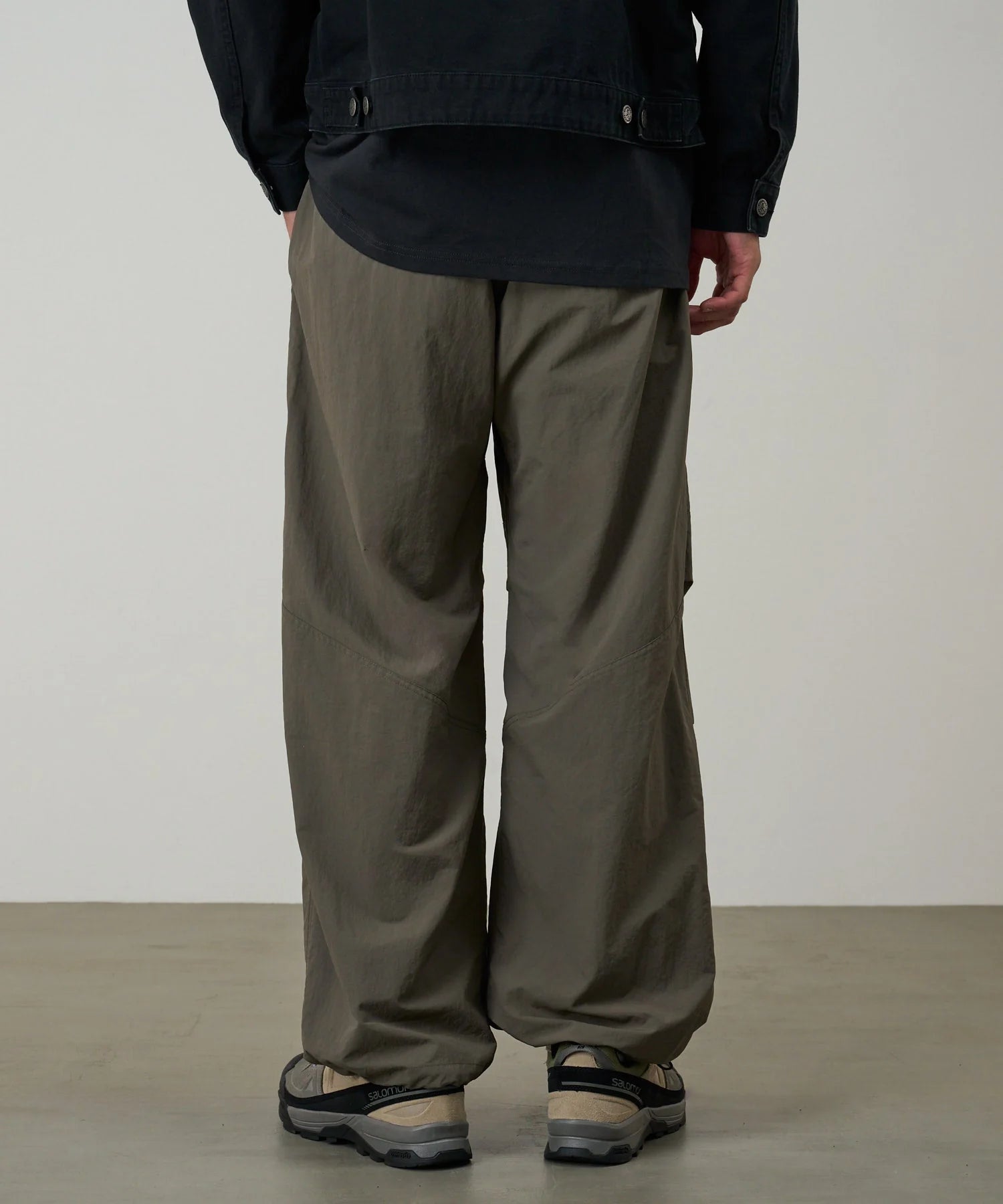 NYLON PANELED TREK PANT GRANITE