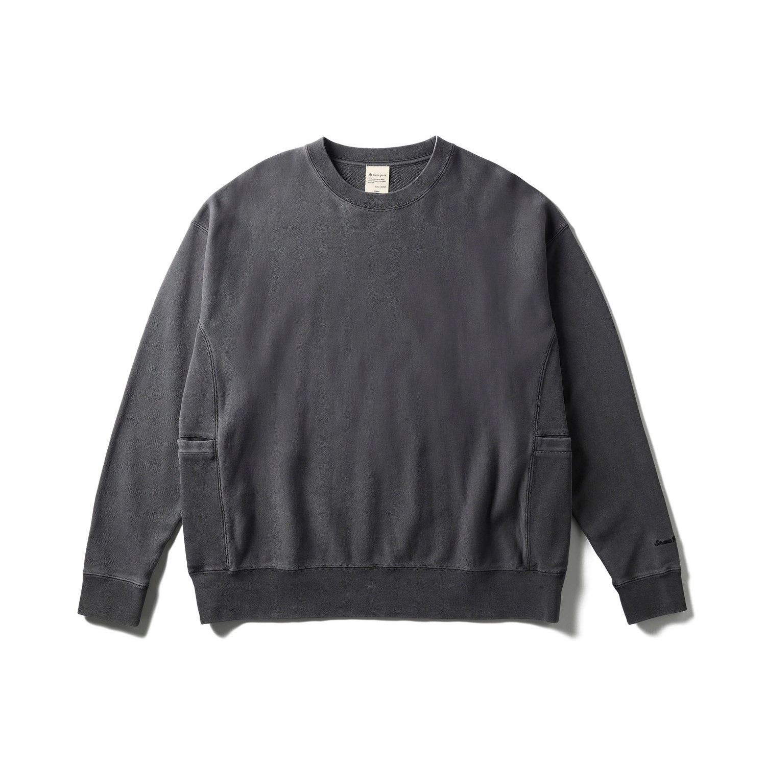 GARMENT DYED PULLOVER CHARCOAL