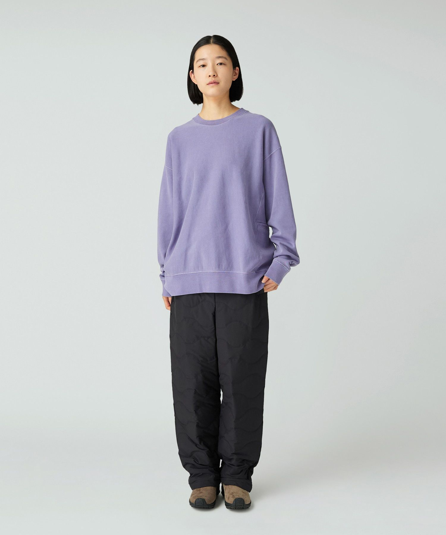 GARMENT DYED PULLOVER PURPLE