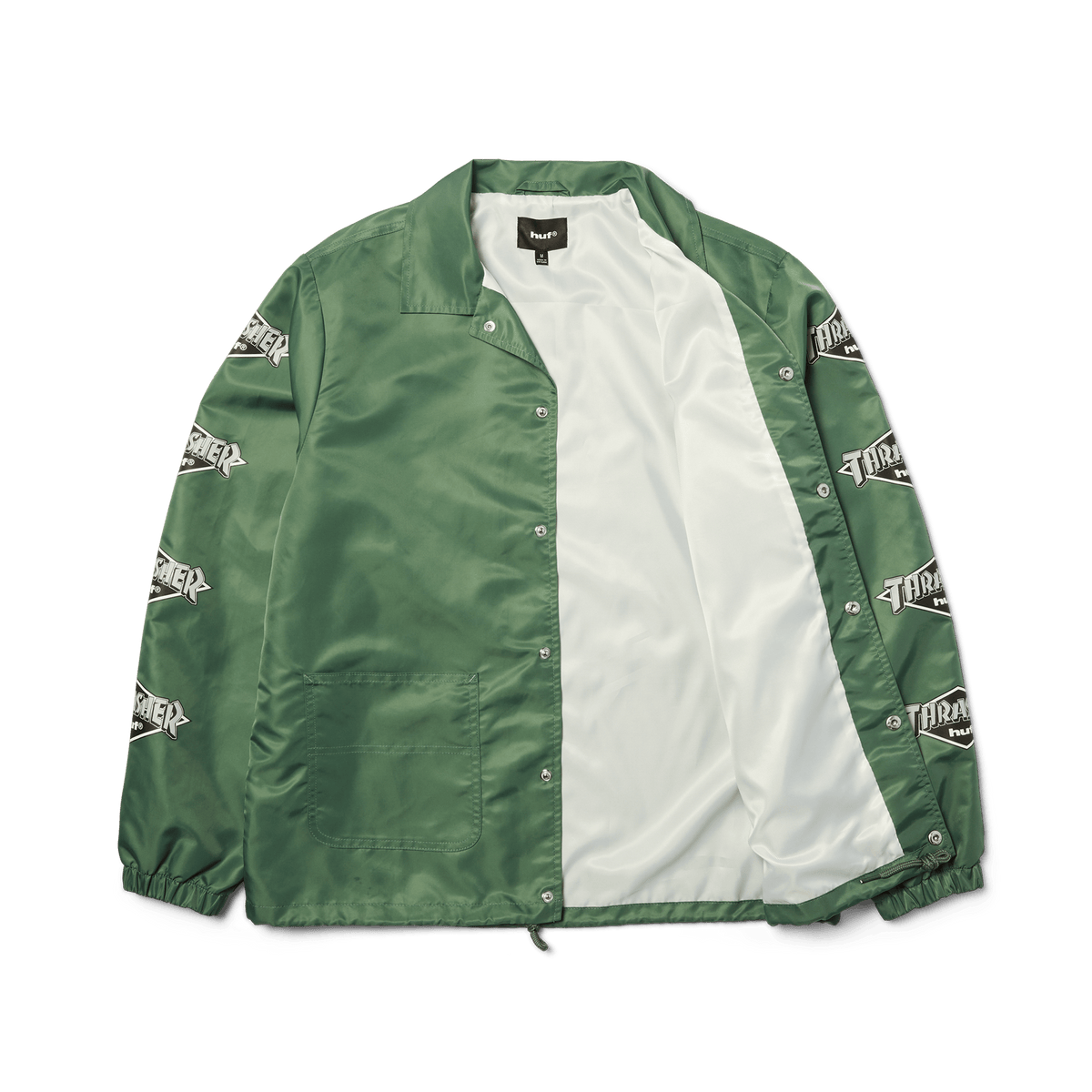 HUF X THRASHER LOGO JACKET FOREST GREEN