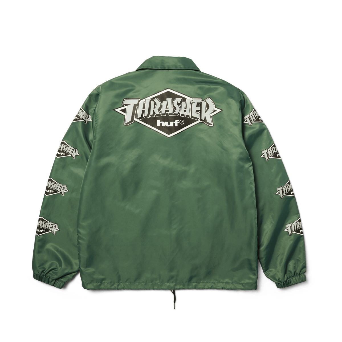 HUF X THRASHER LOGO JACKET FOREST GREEN