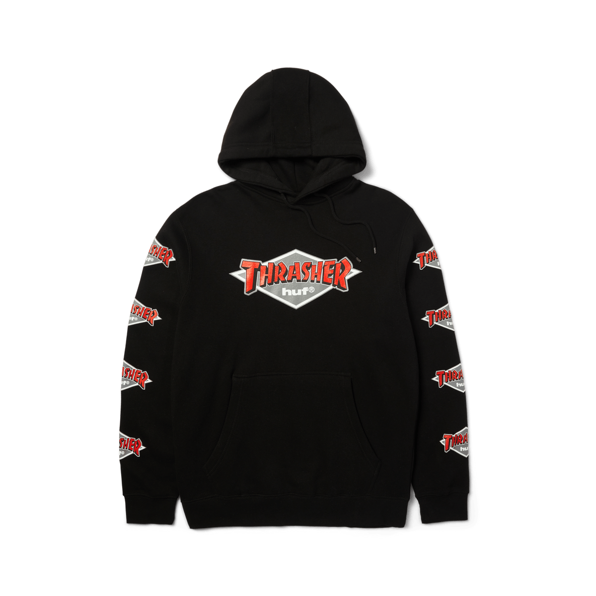 HUF X THRASHER LOGO PO HOODIE BLACK