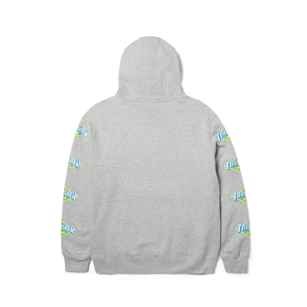 HUF X THRASHER LOGO PO HOODIE HEATHER GREY