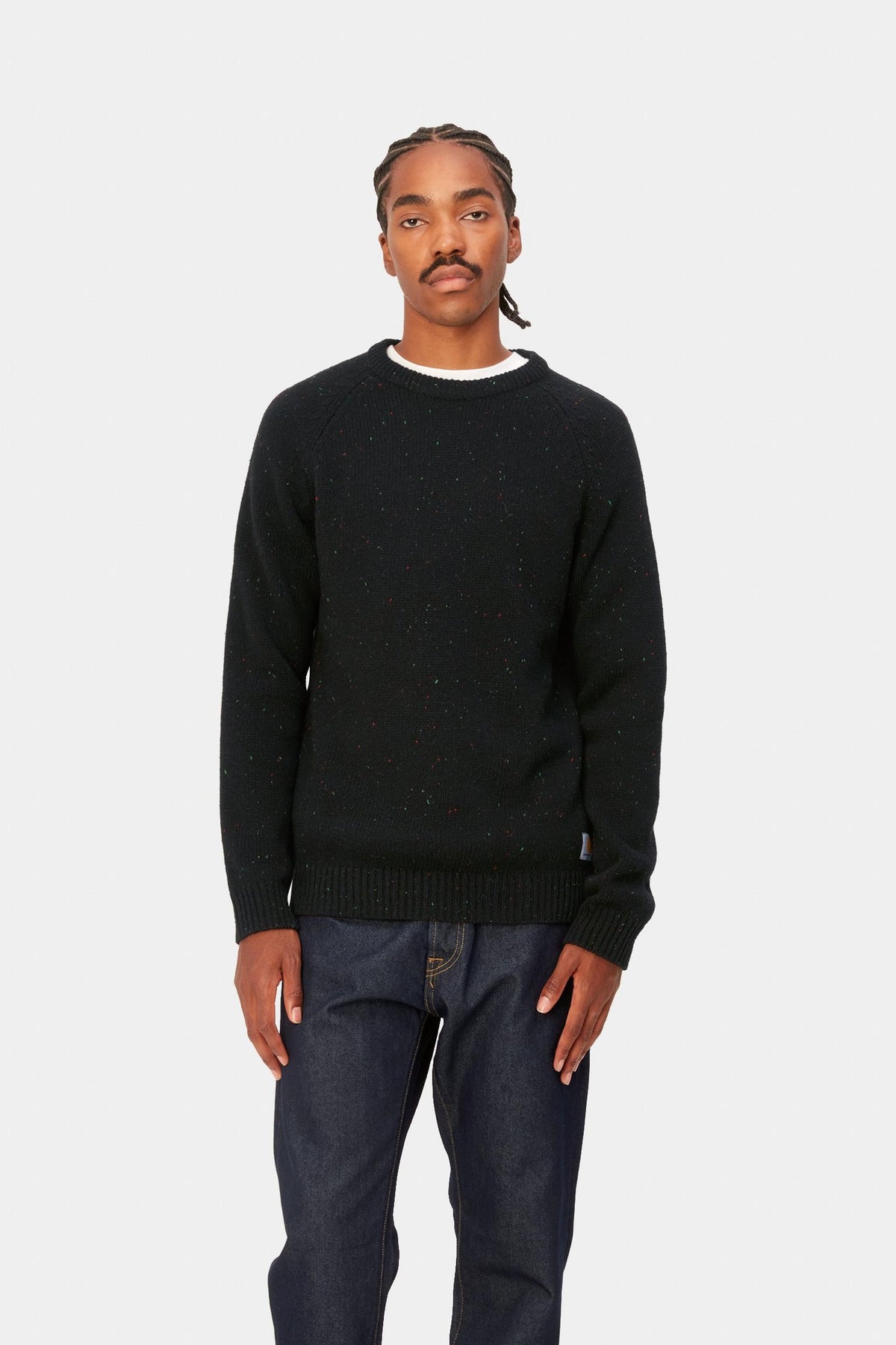 ANGLISTIC SWEATER SPECKLED BLACK