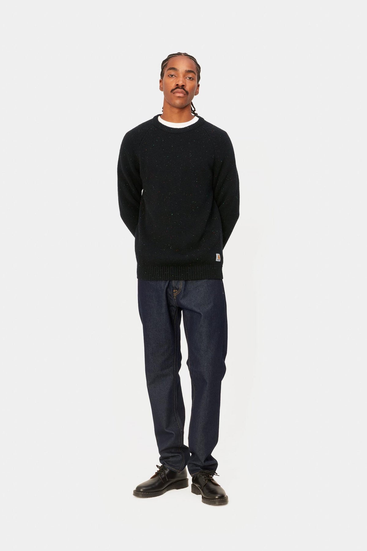 ANGLISTIC SWEATER SPECKLED BLACK