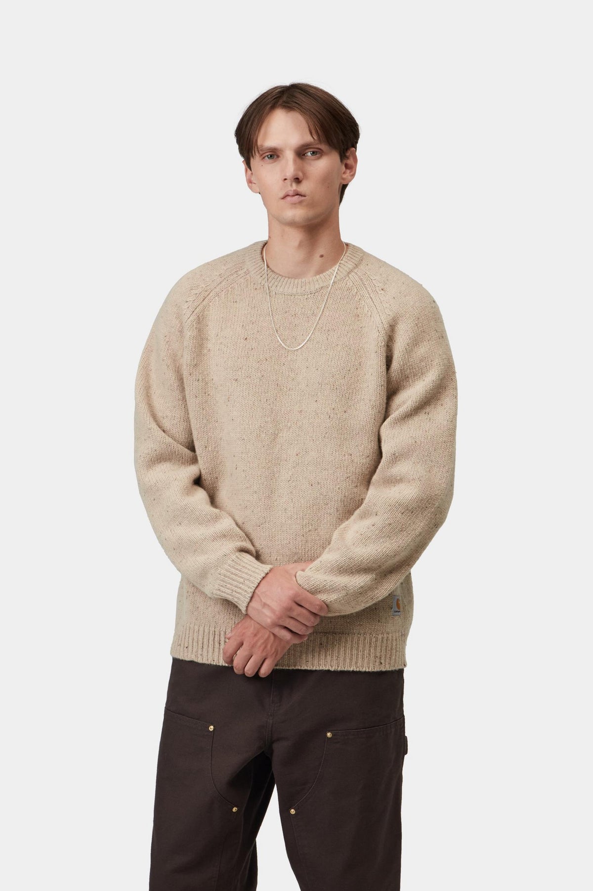 ANGLISTIC SWEATER SPECKLED FLEUR DE SEL