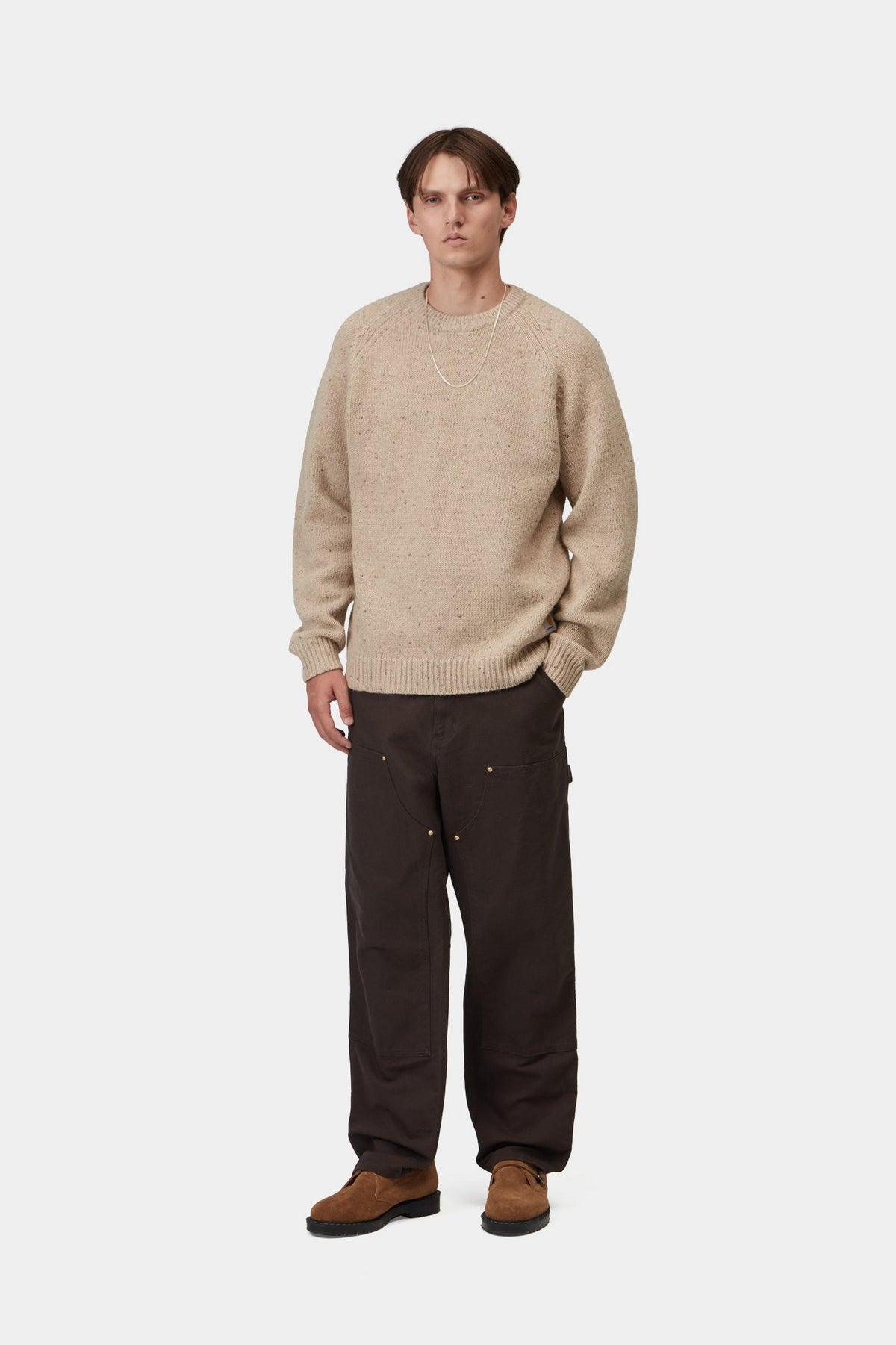 ANGLISTIC SWEATER SPECKLED FLEUR DE SEL