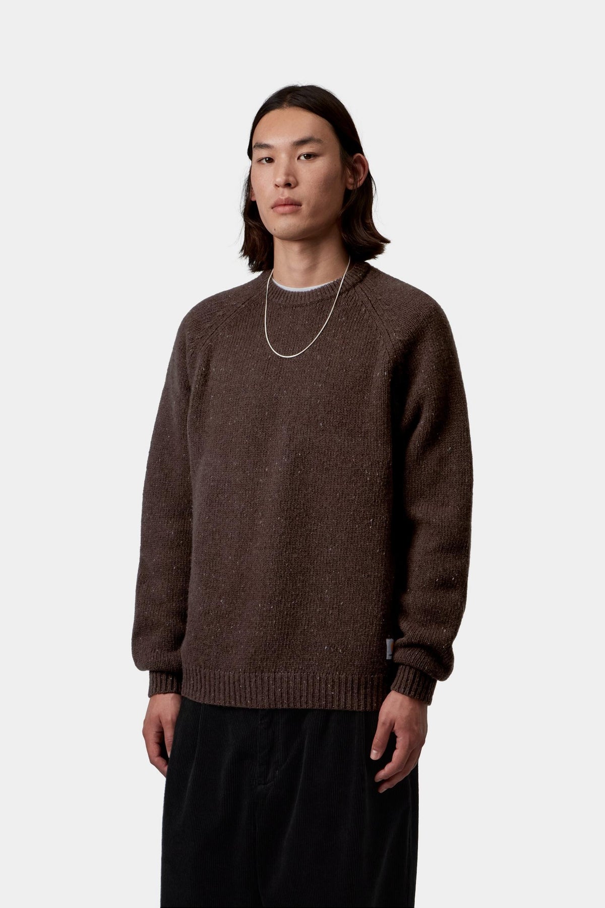 ANGLISTIC SWEATER SPECKLED TOBACCO