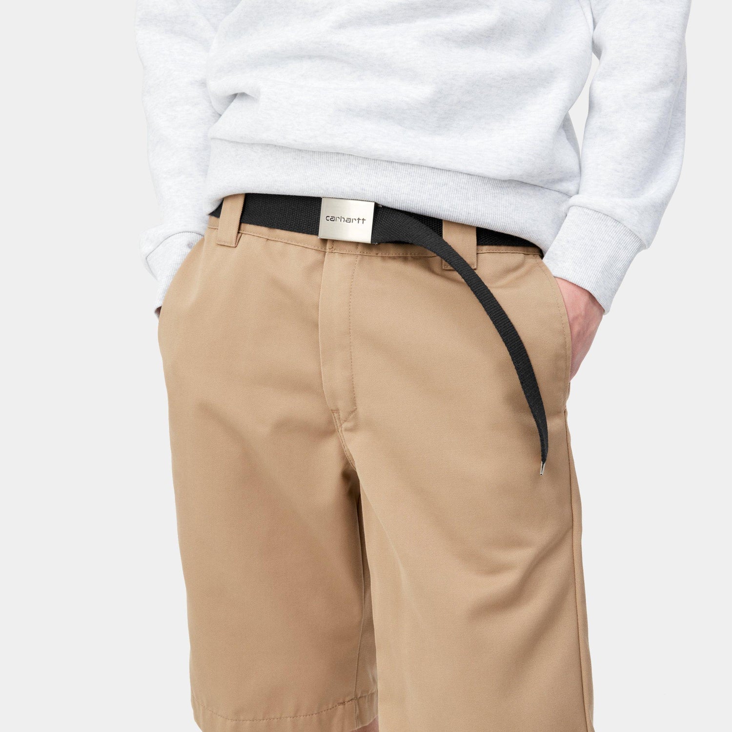 CLIP BELT CHROME BLACK