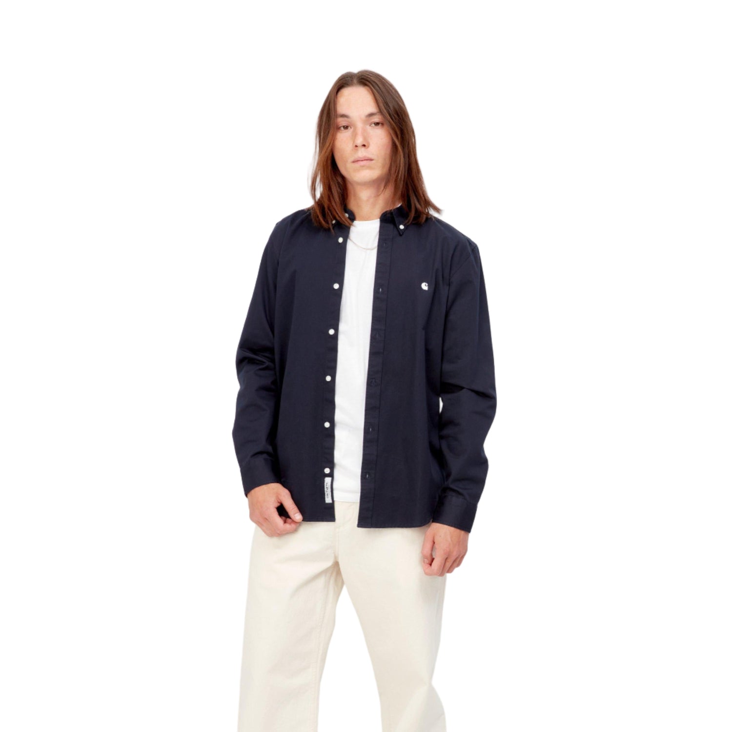 L/S MADISON SHIRT DARK NAVY / WAX