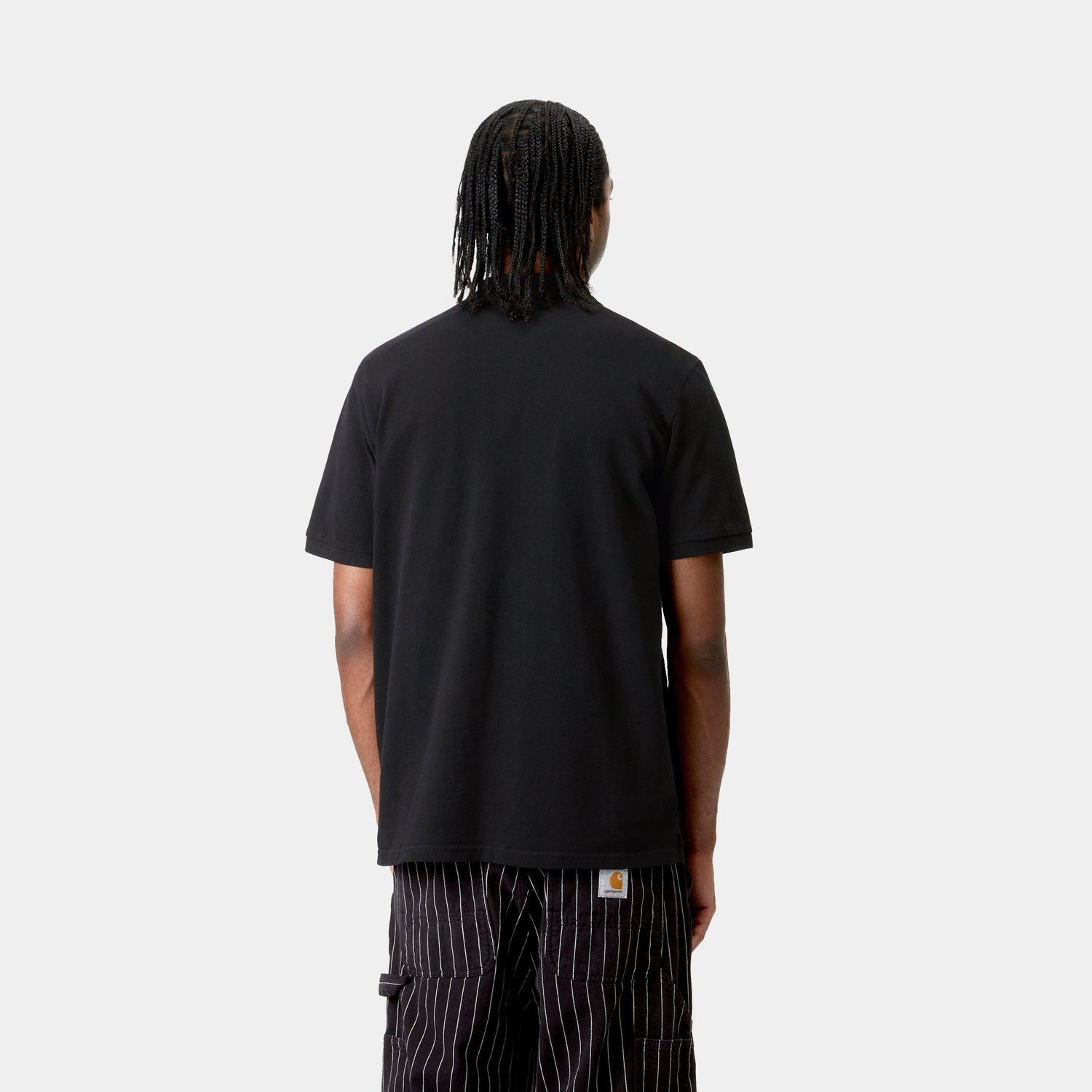 S/S CHASE PIQUE POLO BLACK / GOLD