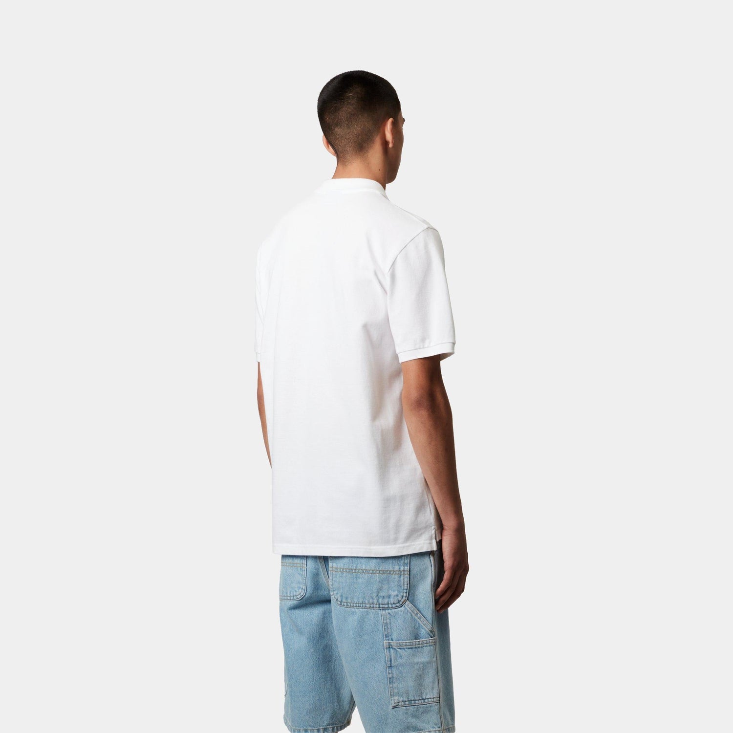 S/S CHASE PIQUE POLO WHITE / GOLD