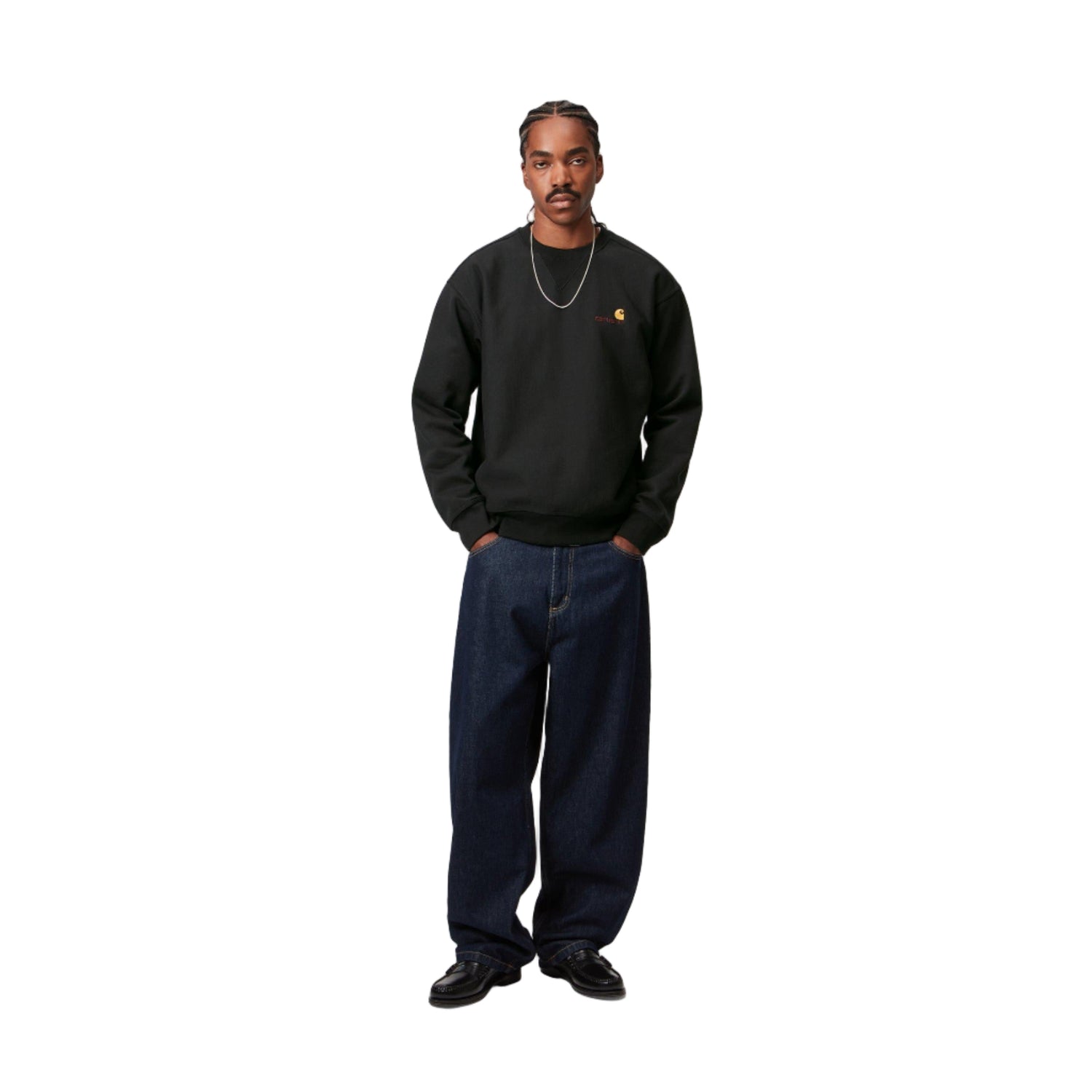 AMERICAN SCRIPT SWEAT BLACK