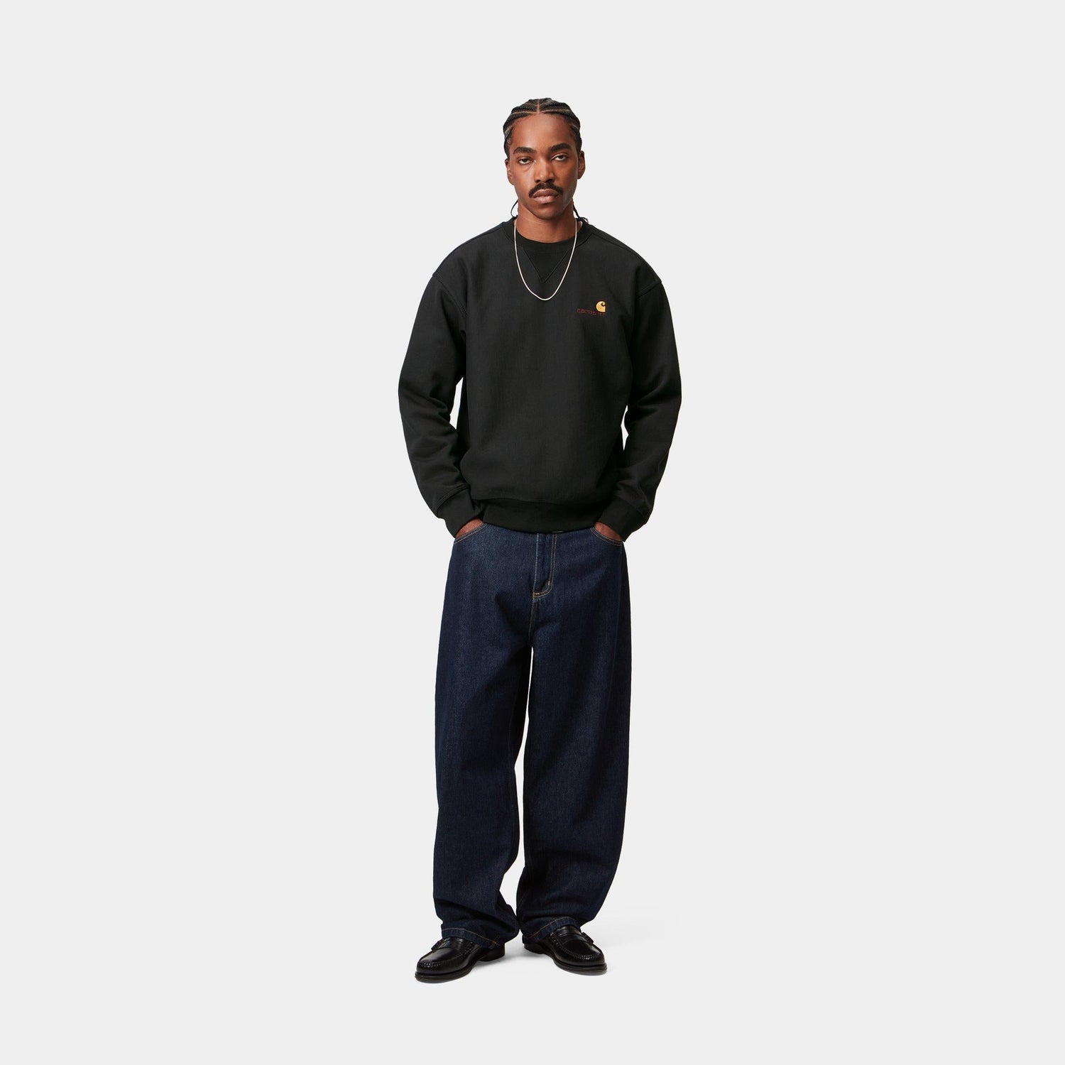 AMERICAN SCRIPT SWEAT BLACK