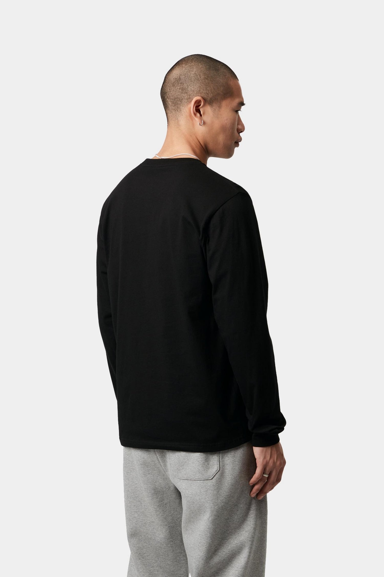 L/S BASE T-SHIRT BLACK / WHITE