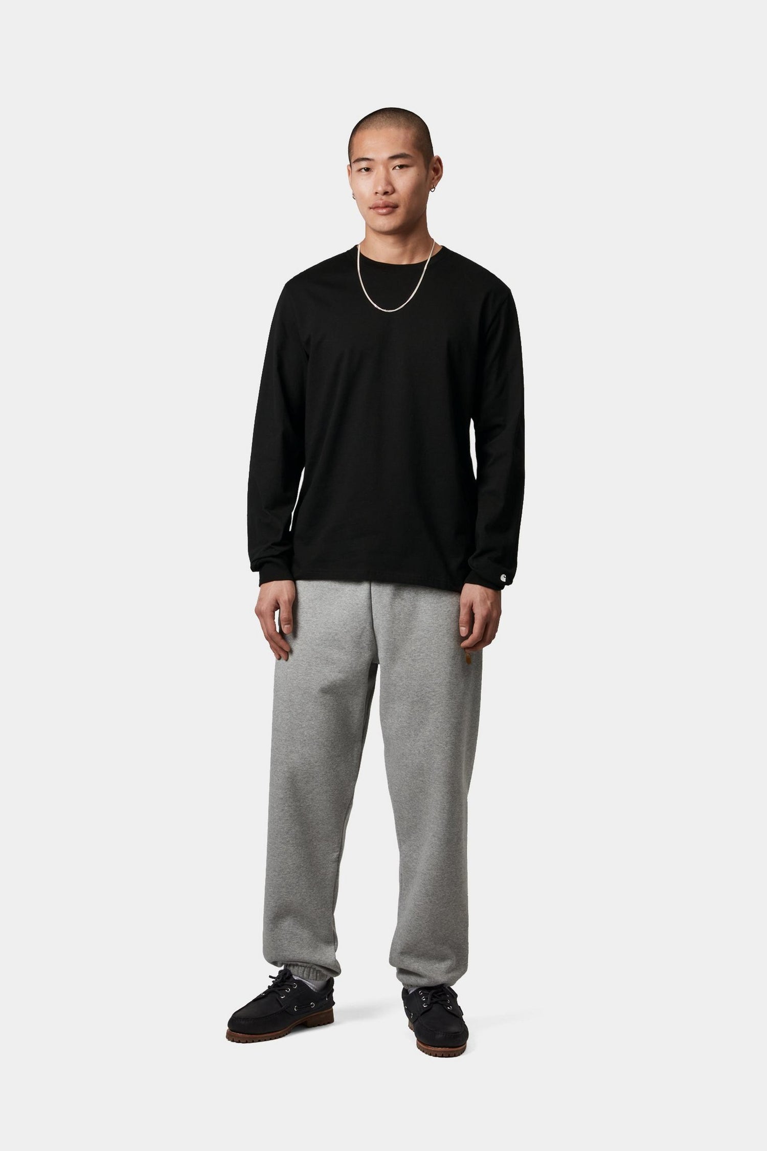 L/S BASE T-SHIRT BLACK / WHITE