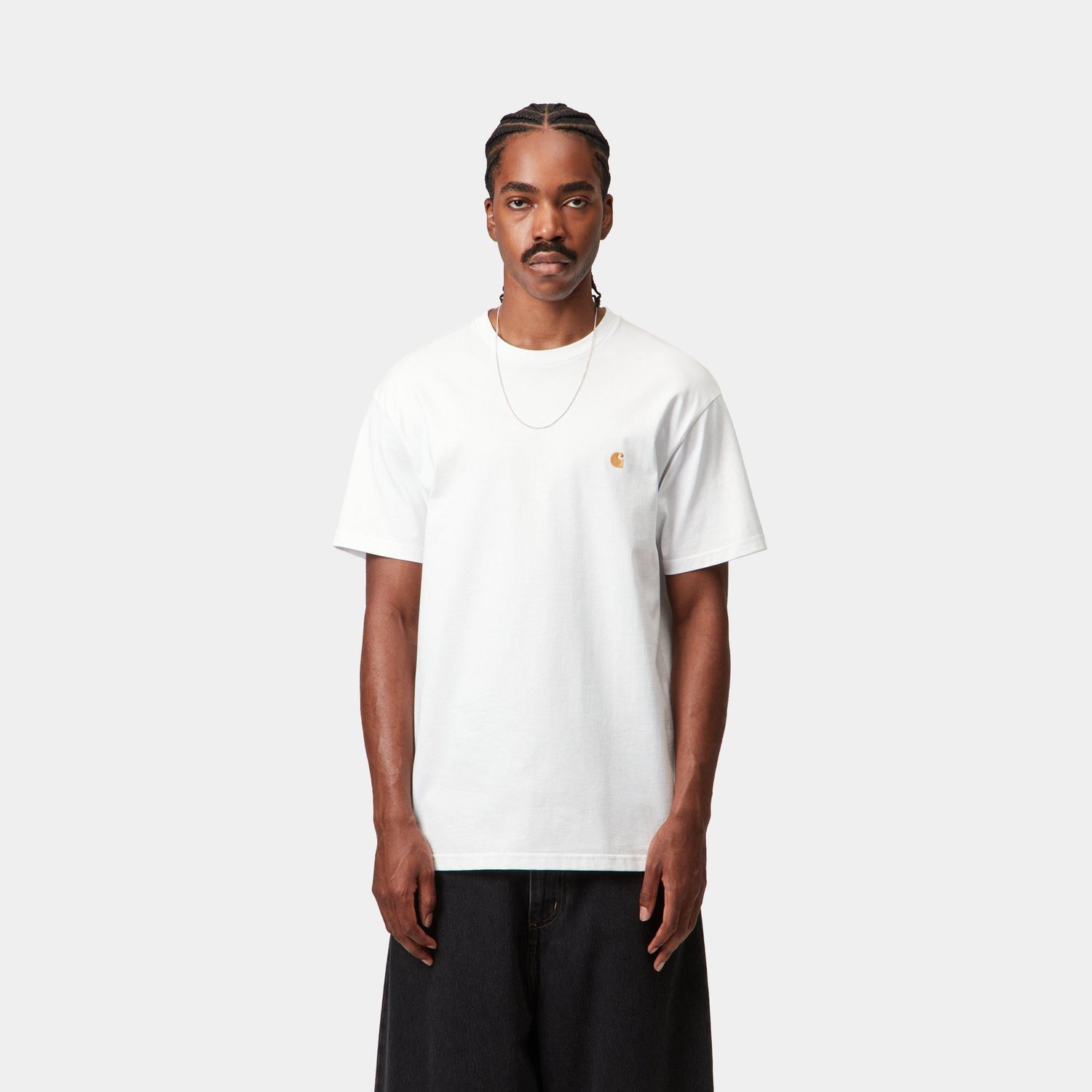 S/S CHASE T-SHIRT WHITE / GOLD