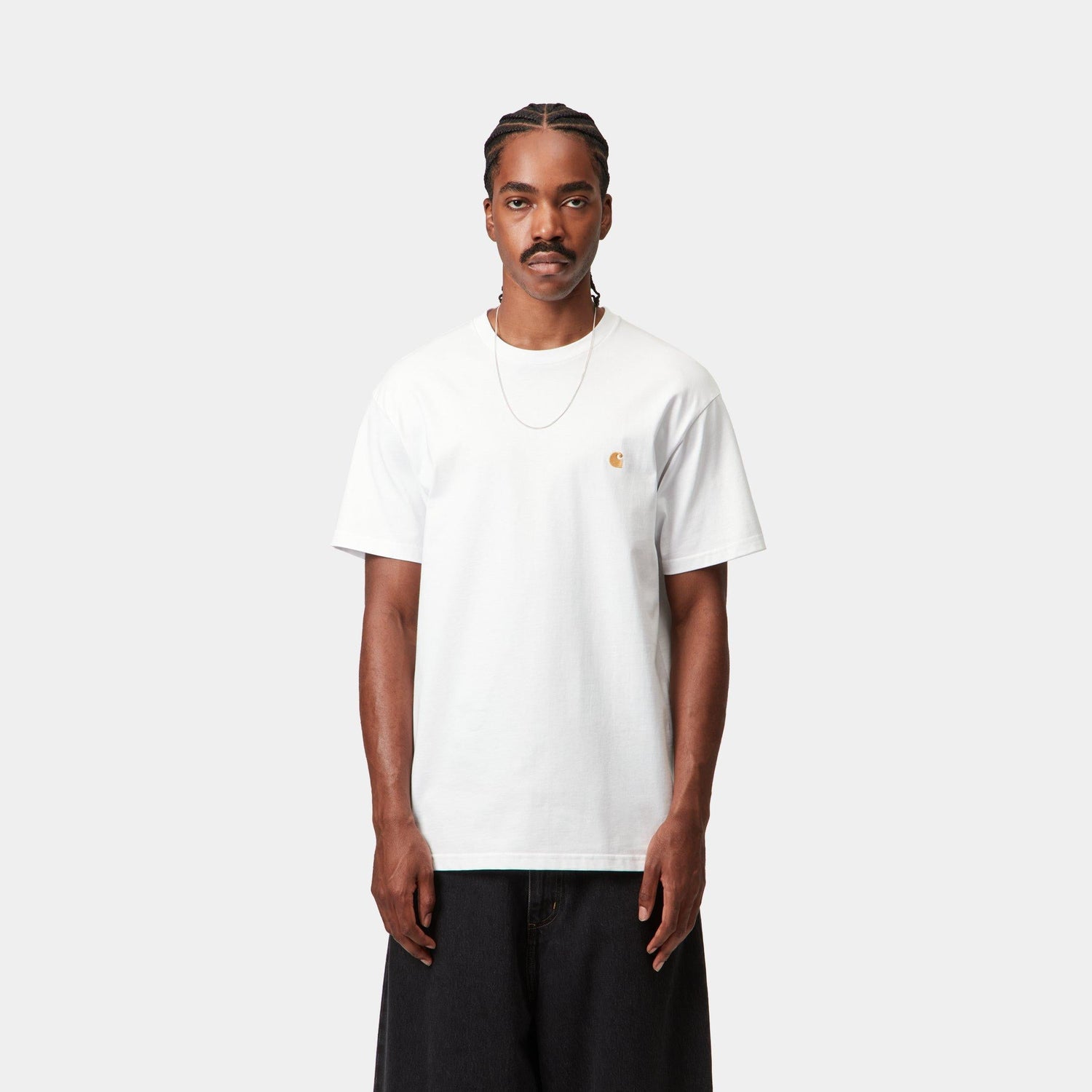 S/S CHASE T-SHIRT WHITE / GOLD