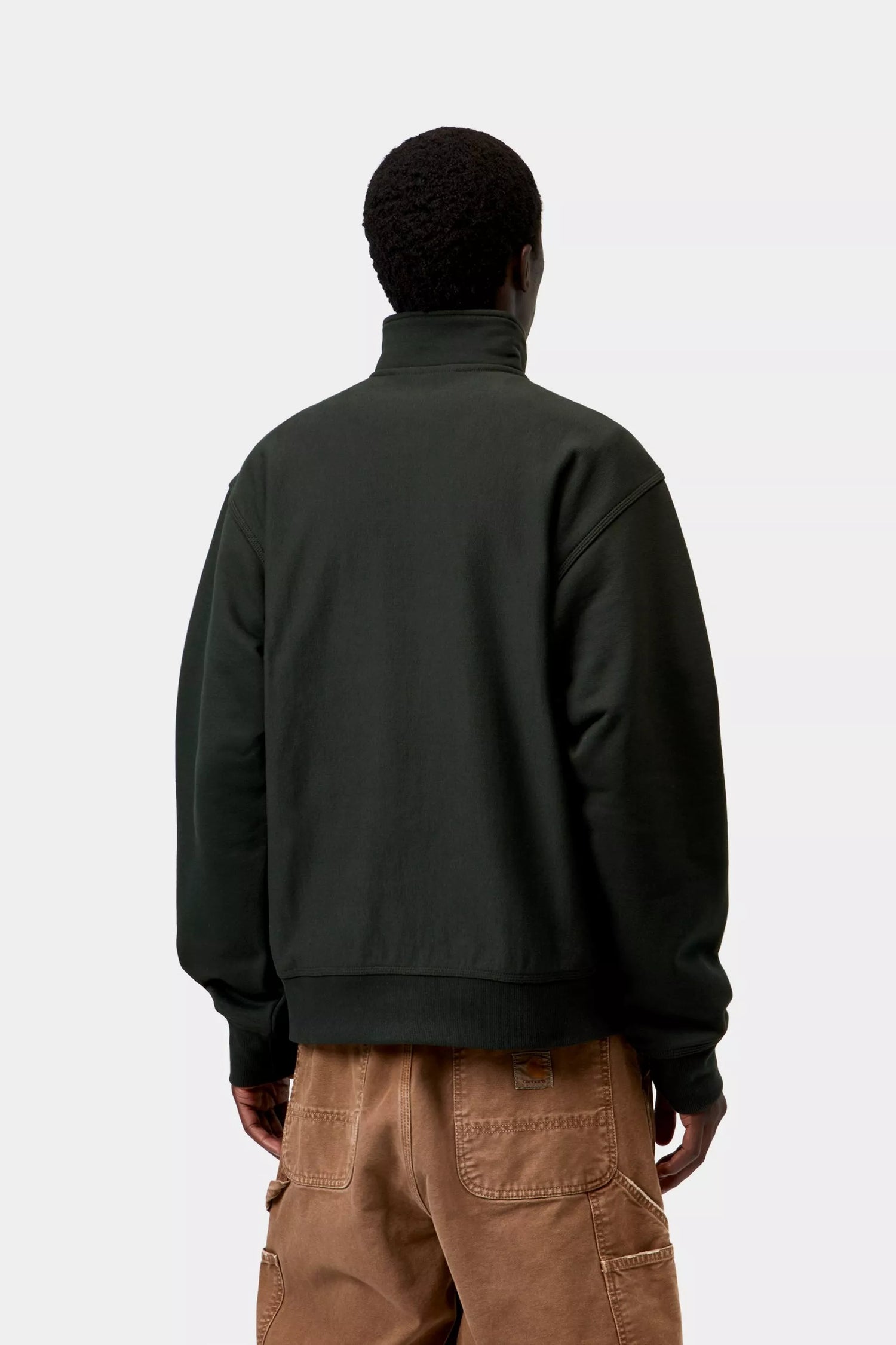 HALF ZIP AMERICAN SCRIPT SWEAT RAVEN