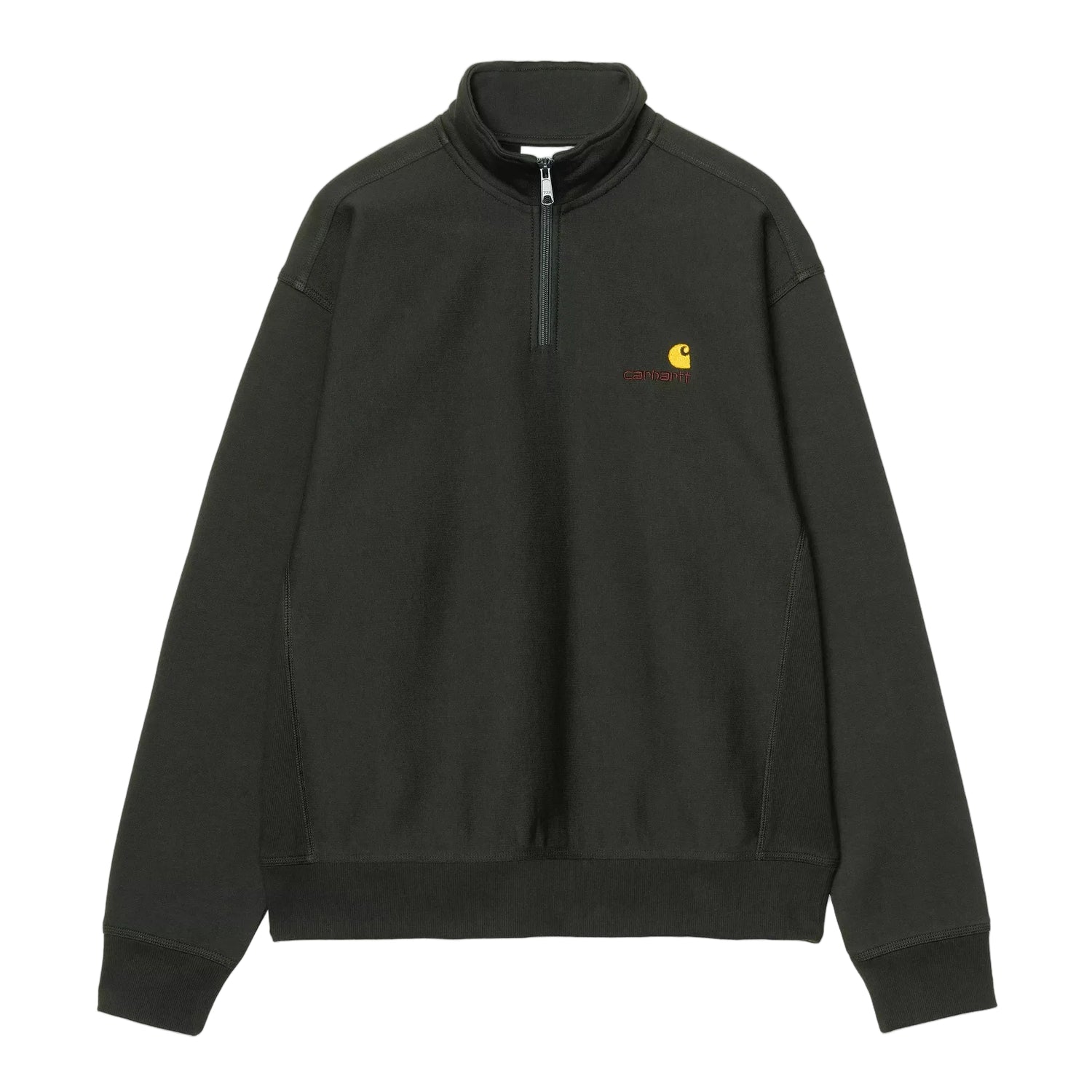HALF ZIP AMERICAN SCRIPT SWEAT RAVEN
