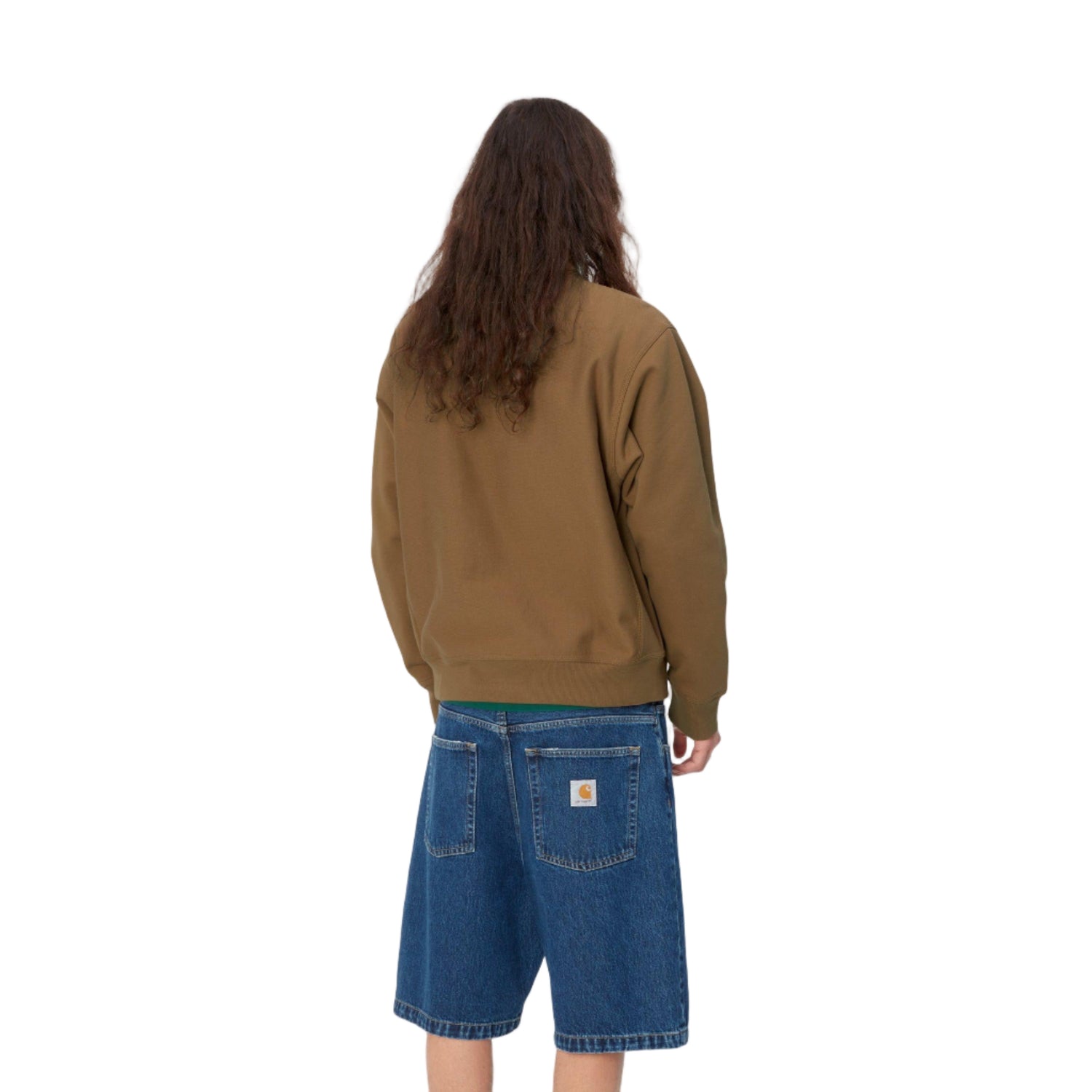 HALF ZIP AMERICAN SCRIPT SWEAT HAMILTON BROWN