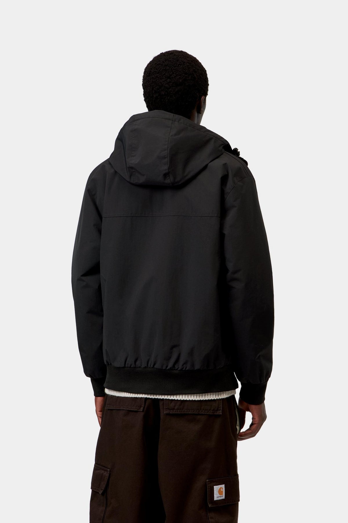 HOODED SAIL JACKET BLACK / WHITE