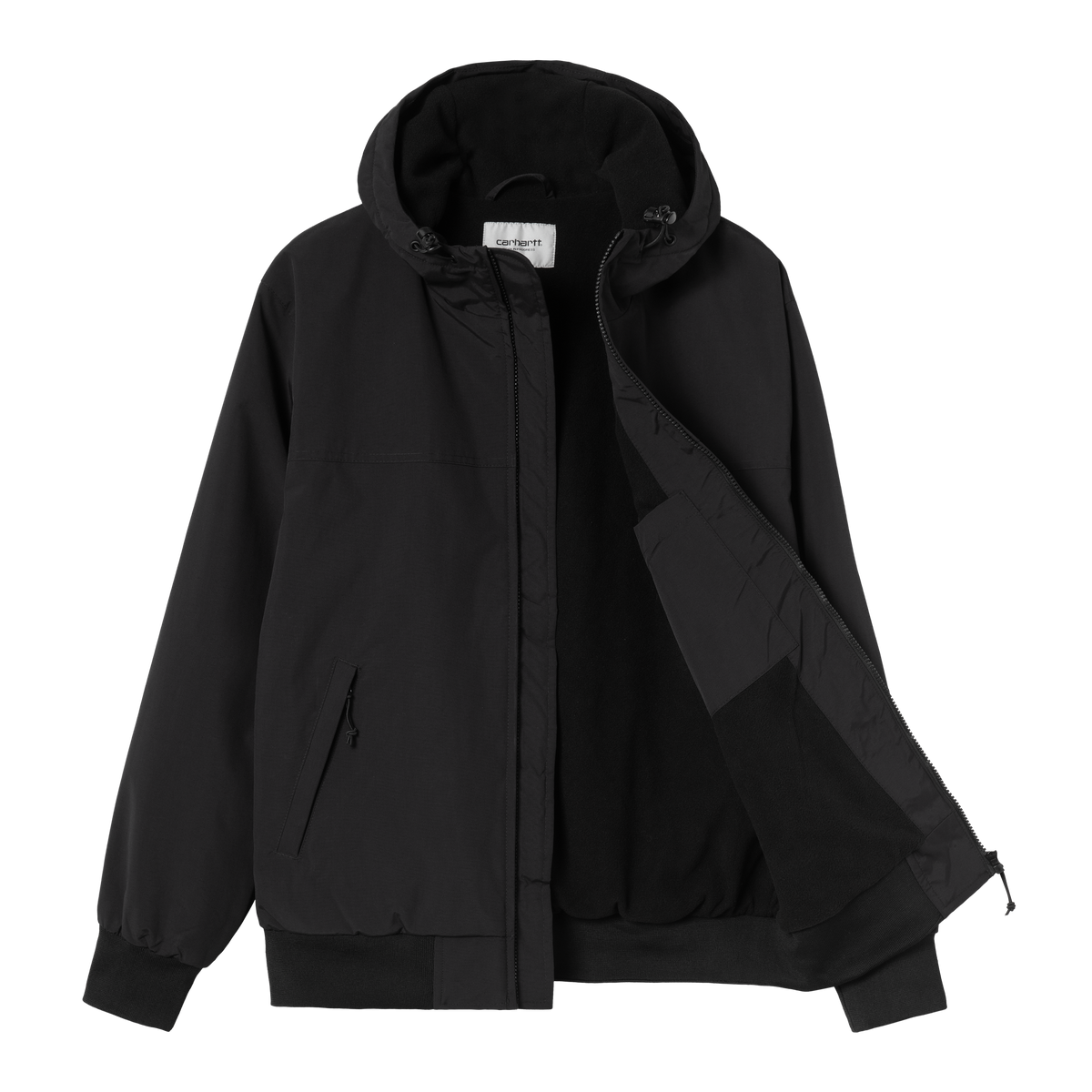 HOODED SAIL JACKET BLACK / WHITE
