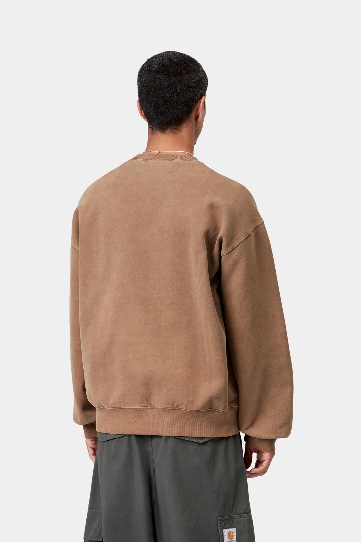 VISTA SWEAT WIP H BROWN GARMENT DYED