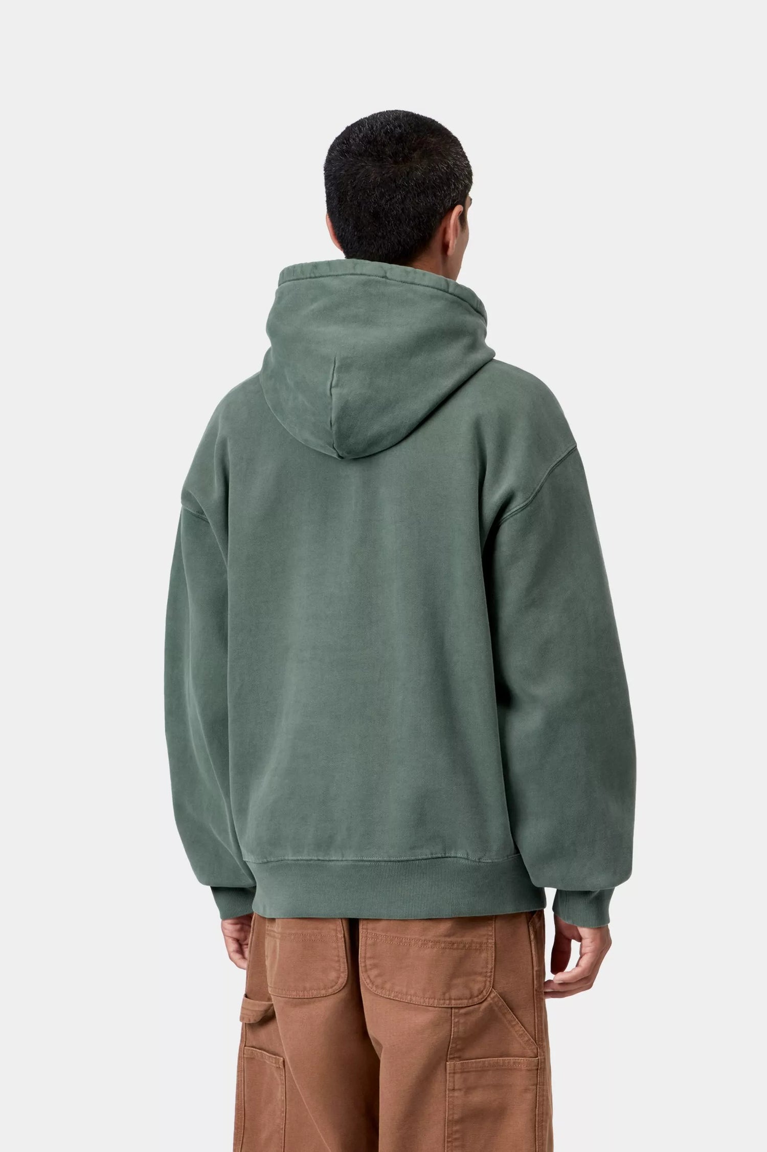 HOODED VISTA SWEAT DARK SCARAB GARMENT DYED