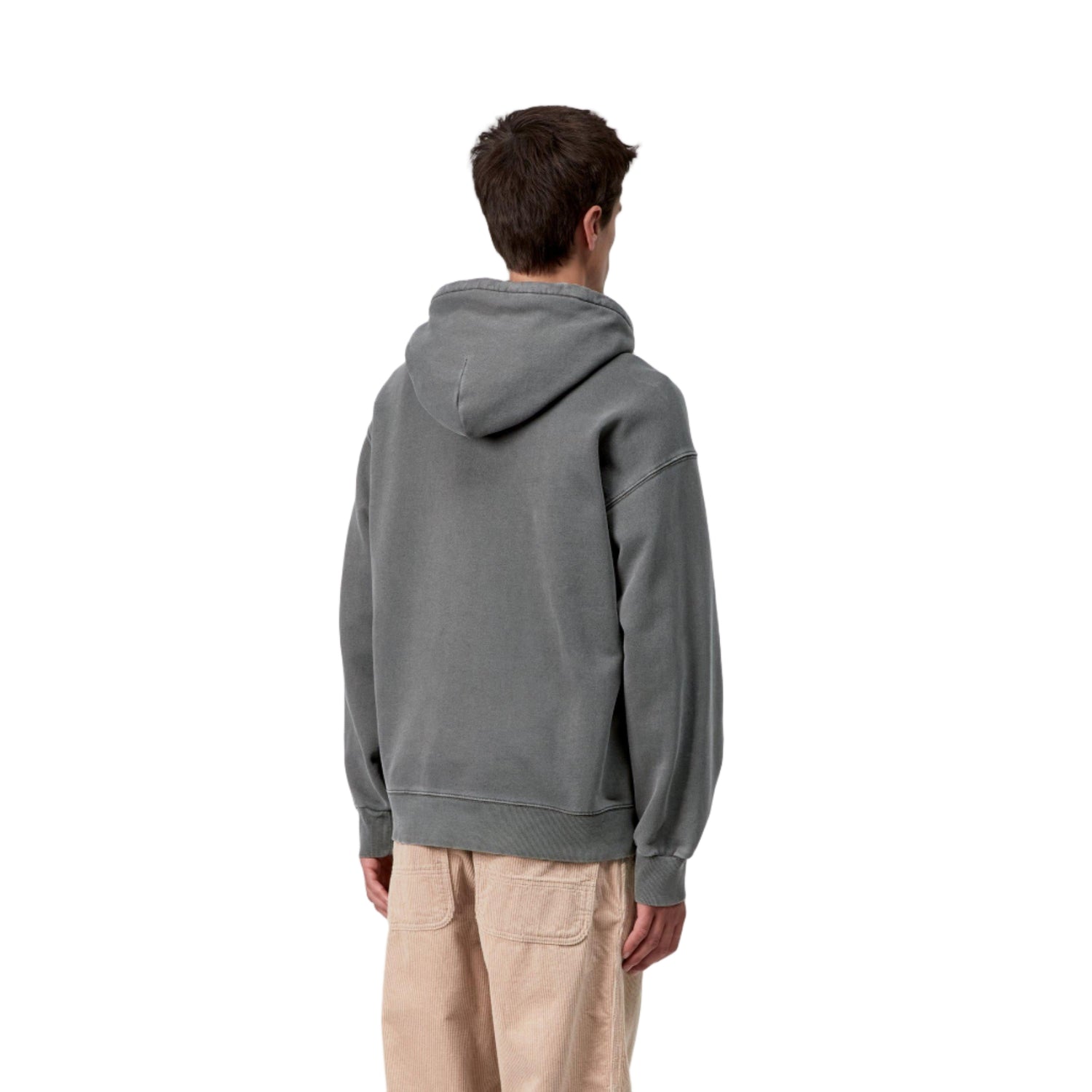 HOODED VISTA SWEAT BLACK GARMENT DYED